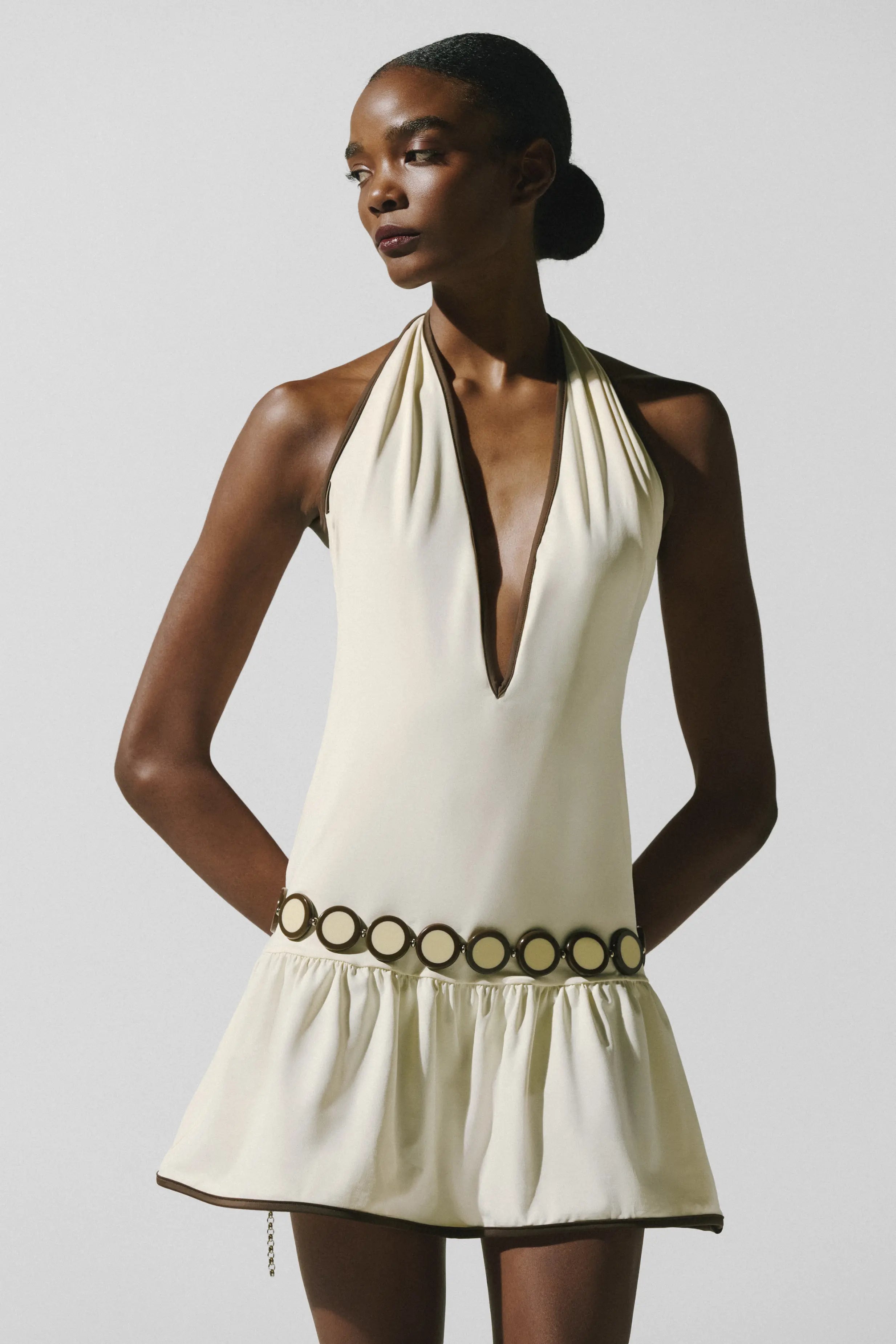 Donata Mini Dress White in Jersey - High Summer 26  INTERNATIONAL BAOBAB