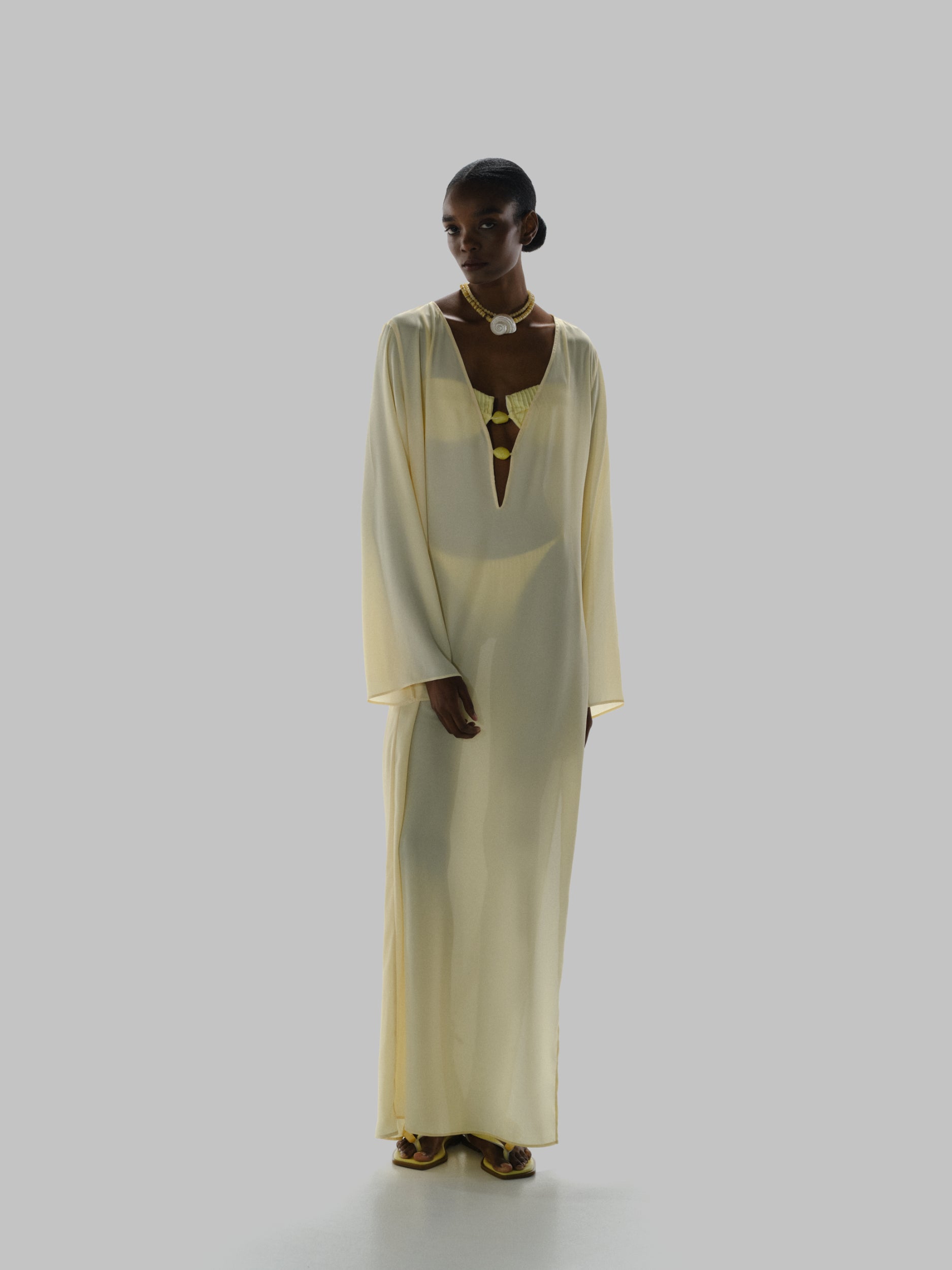 long sleeve maxi dress cover up VENUS Bell Sleeve Long Cover-Up | Tropical Walks