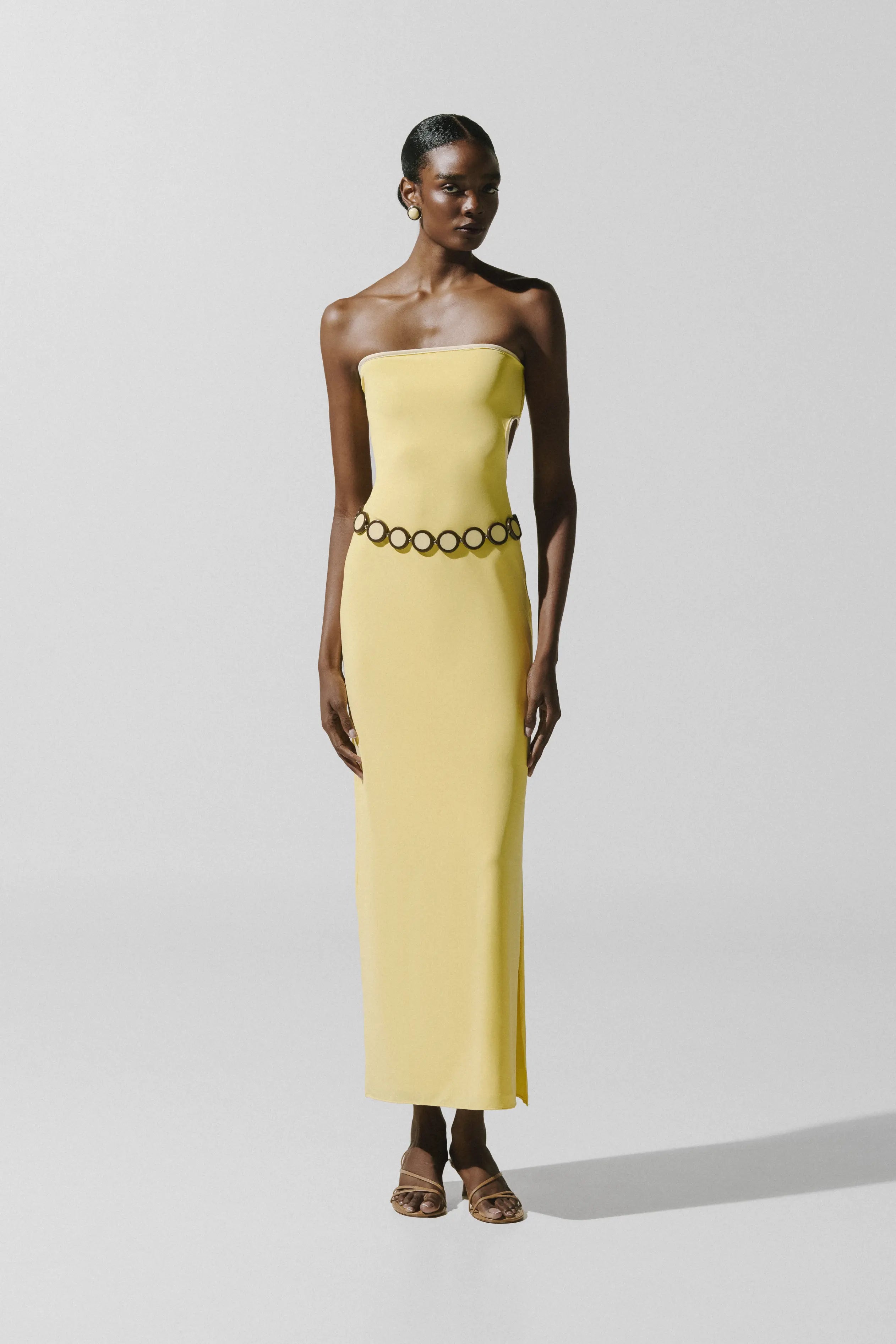 Mambo Maxi Dress Yellow in Jersey - High Summer 26