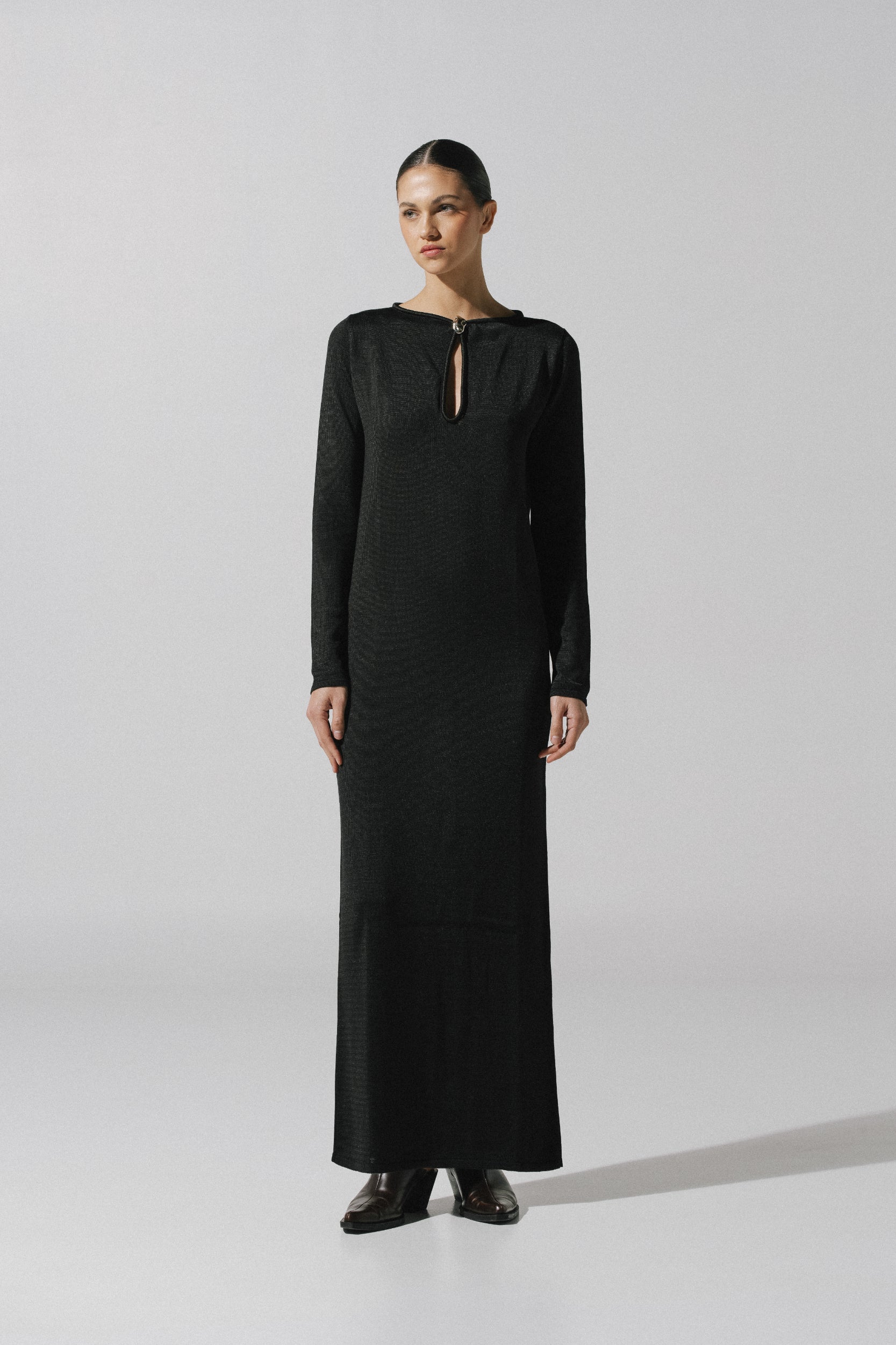 Ramila Maxi Dress Black in Knit Fabric - Fall Winter 25 INTERNATIONAL BAOBAB Ramila Maxi Dress Black in Knit Fabric - Fall Winter 25 INTERNATIONAL BAOBAB