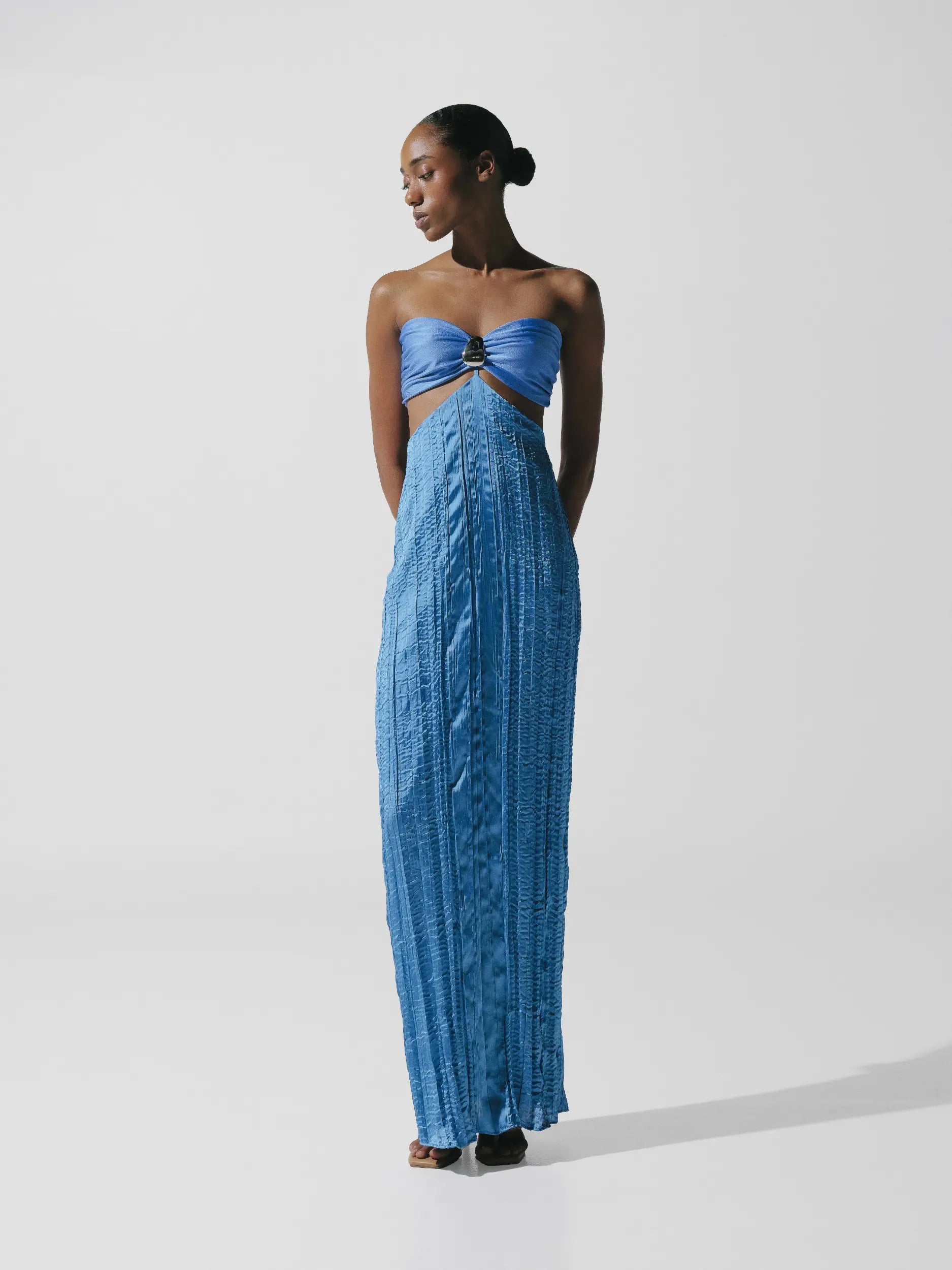 Riri Maxi Dress Blue in Lycra - Resort 26 INTERNATIONAL BAOBAB Riri Maxi Dress Blue in Lycra - Resort 26 INTERNATIONAL BAOBAB