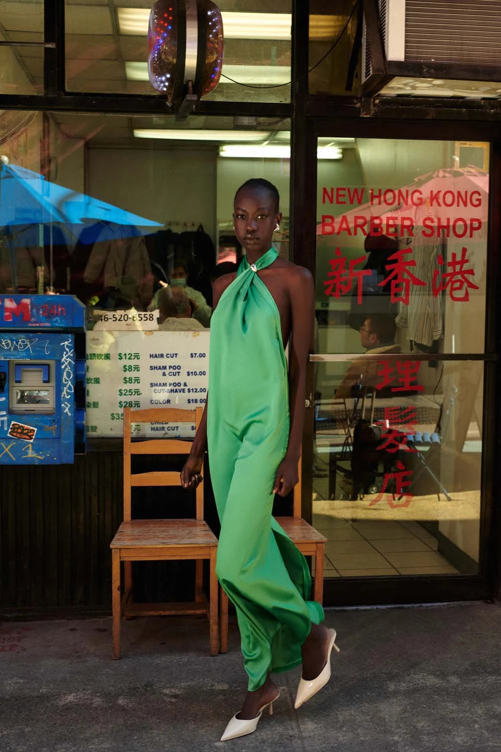 Amorino Maxi Dress in Green Fall Winter 24 BAOBAB INT