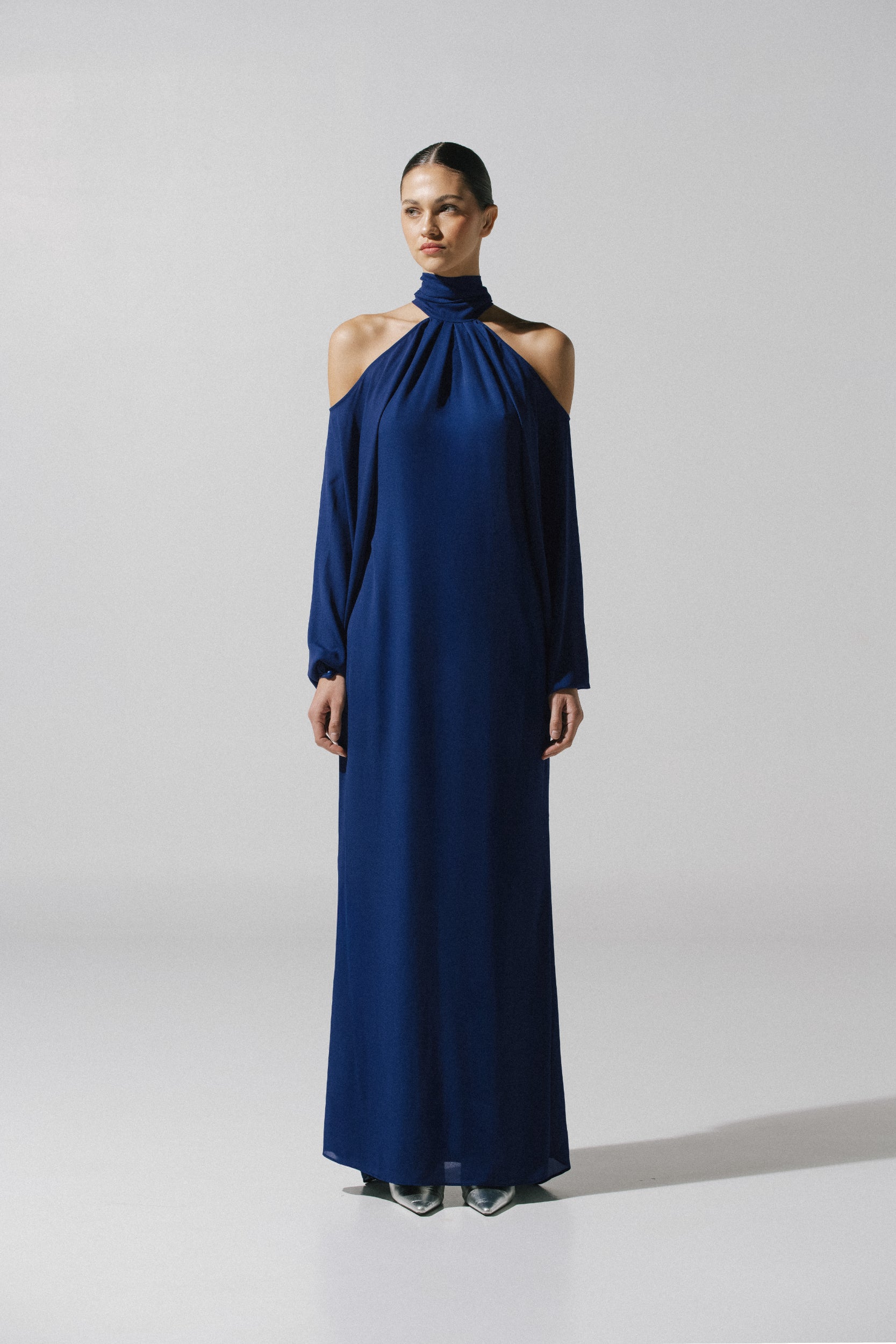 Biscay Maxi Dress Blue in Chiffon