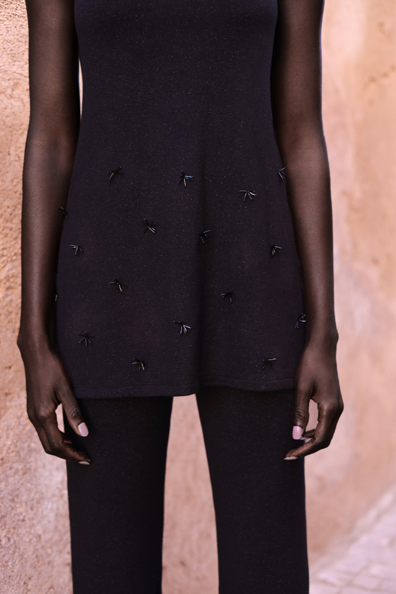 Black Suzu Top by Baobab, Strapless with Embellished detail and firm fit, sophisticated style.