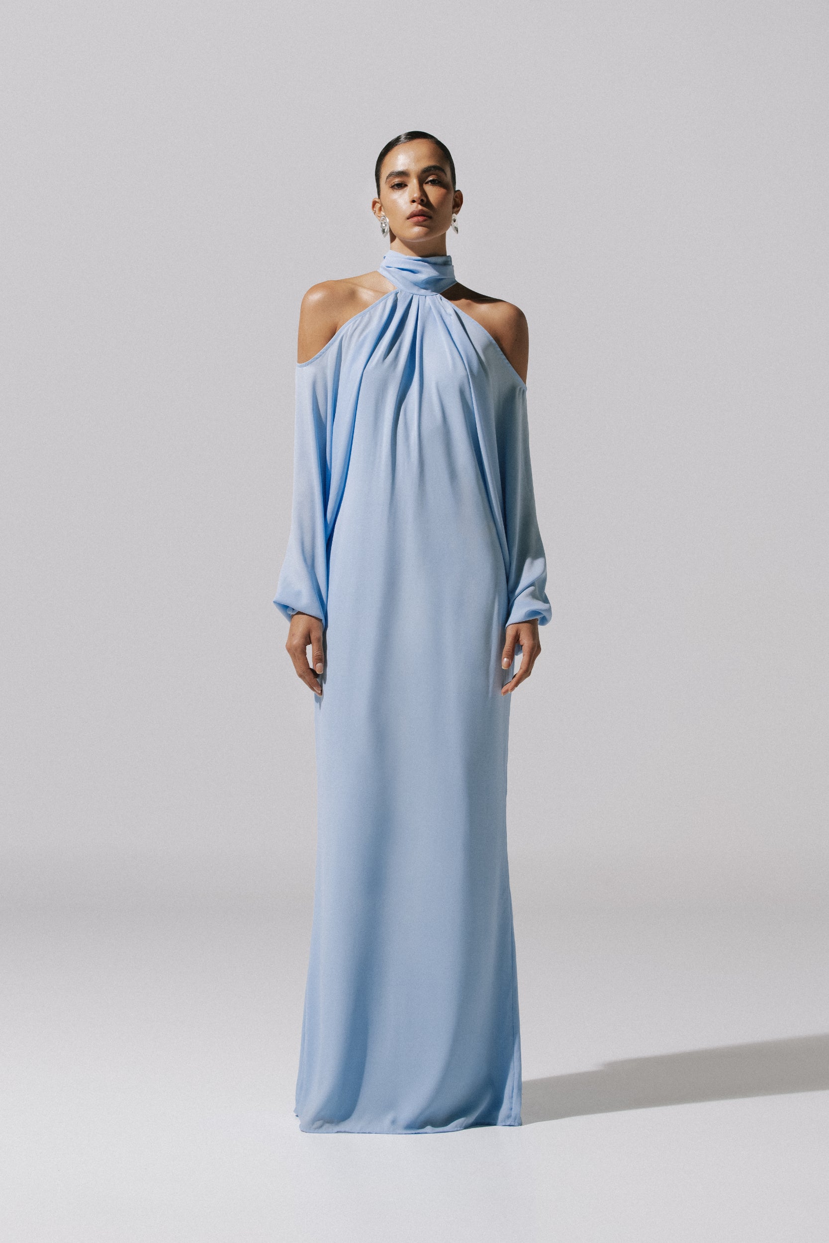 Biscay Maxi Dress Blue in Chiffon