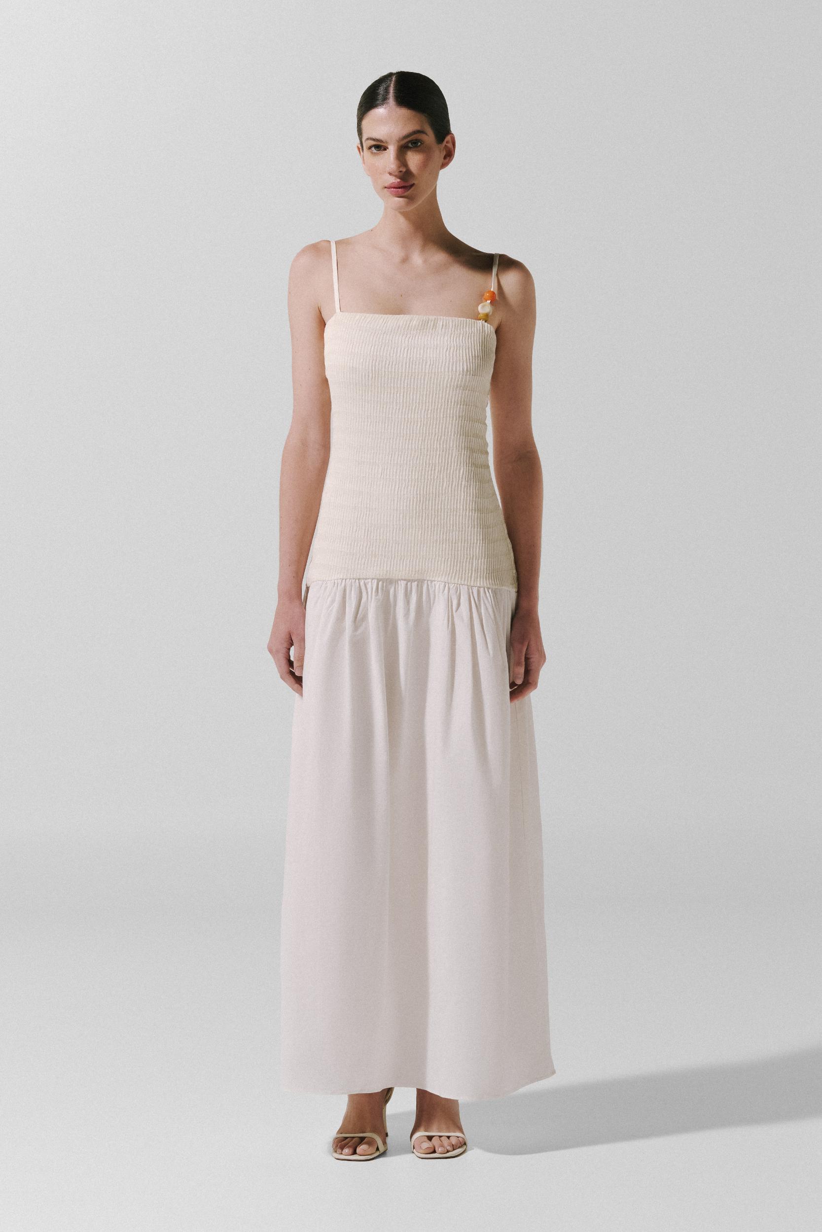 Wara Maxi Dress White in Jersey - Spring Summer 26 INTERNATIONAL BAOBAB Wara Maxi Dress White in Jersey - Spring Summer 26 INTERNATIONAL BAOBAB