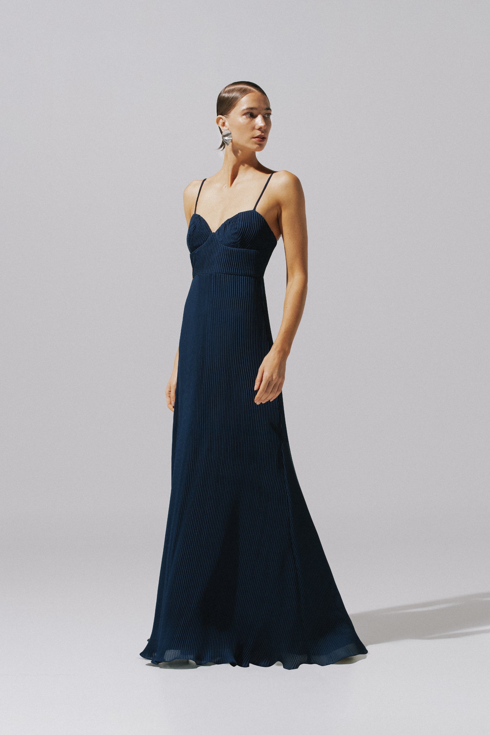 Roma Maxi Dress Blue in Chiffon