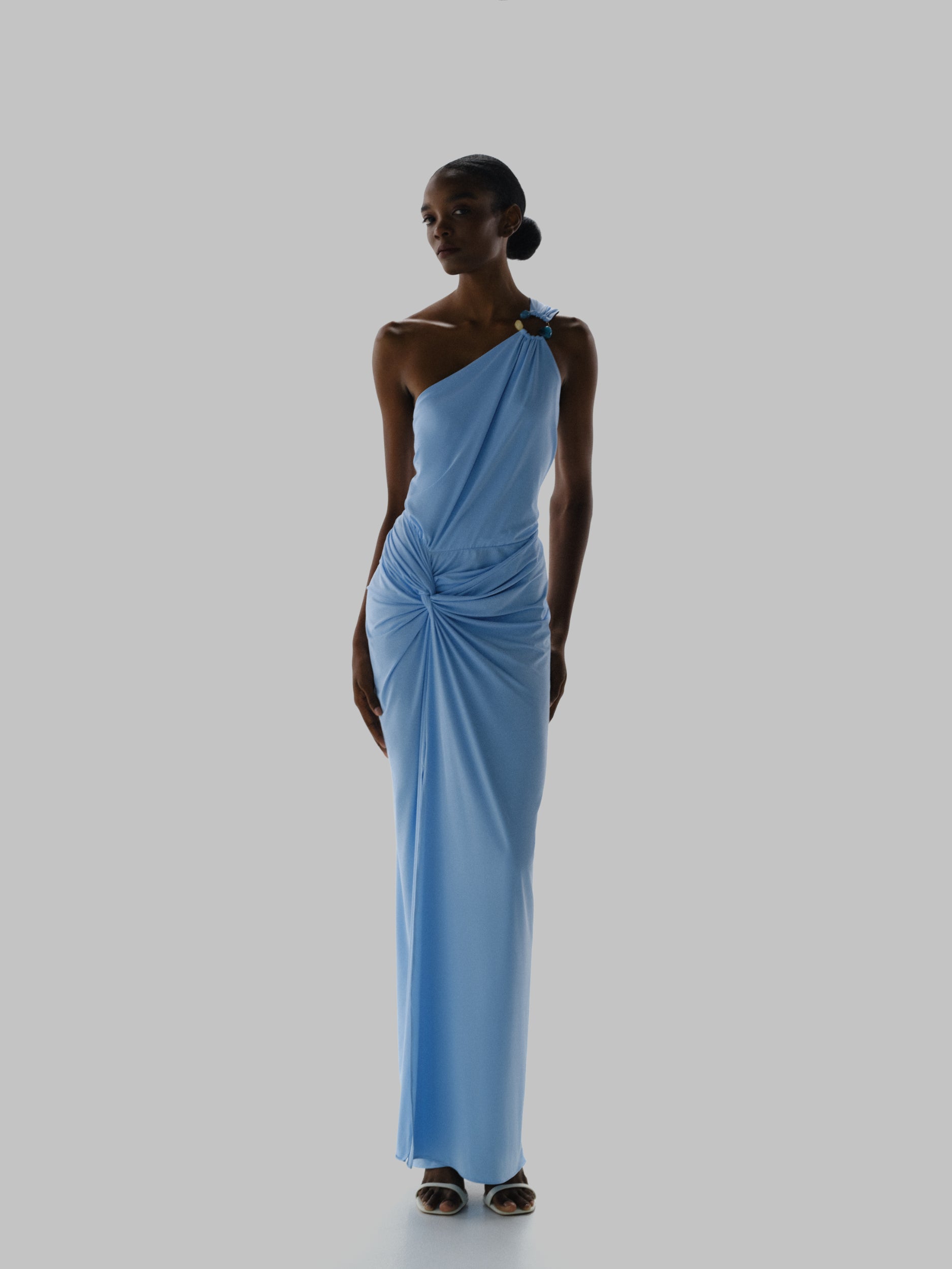 Canoa Maxi Dress Blue in Jersey