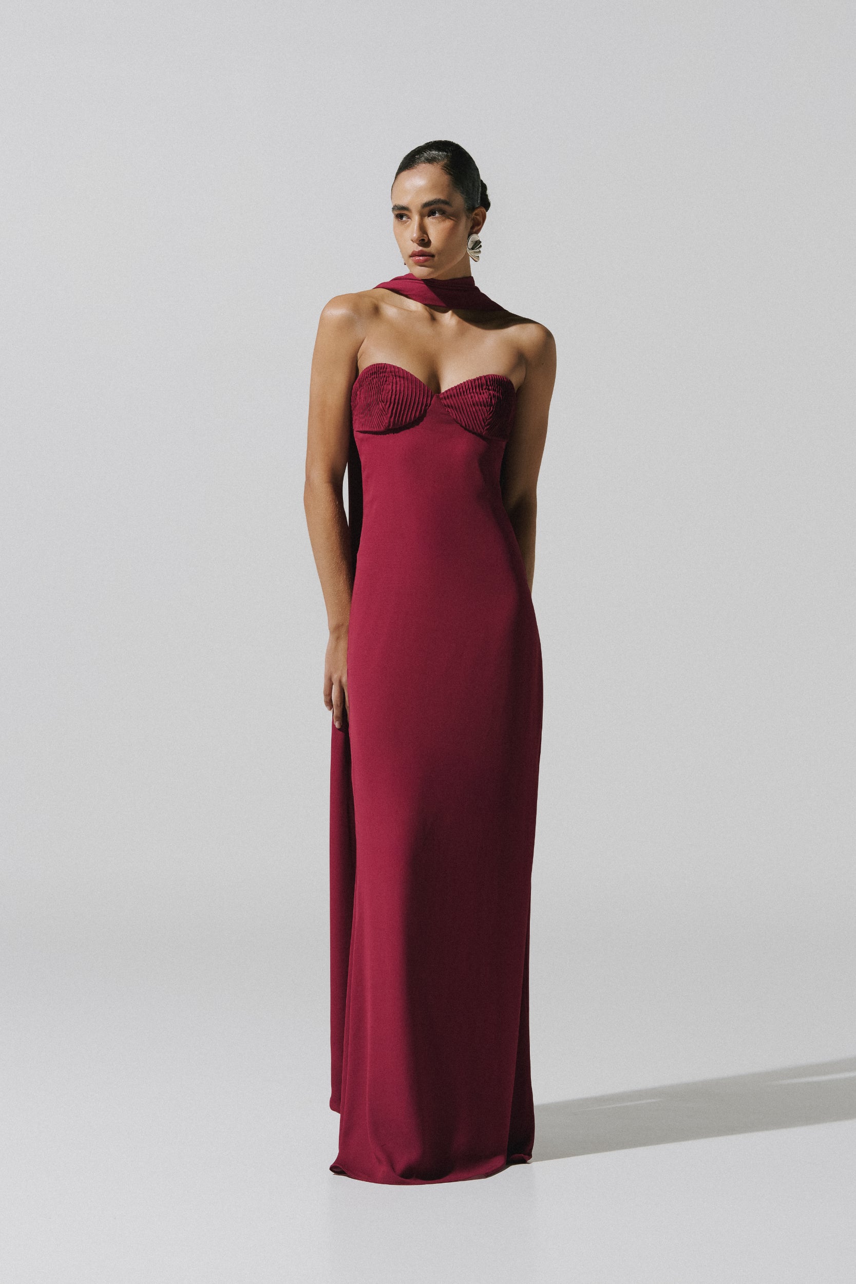 Athena Maxi Dress Red in Chiffon - Resort 26 INTERNATIONAL BAOBAB Athena Maxi Dress Red in Chiffon - Resort 26 INTERNATIONAL BAOBAB