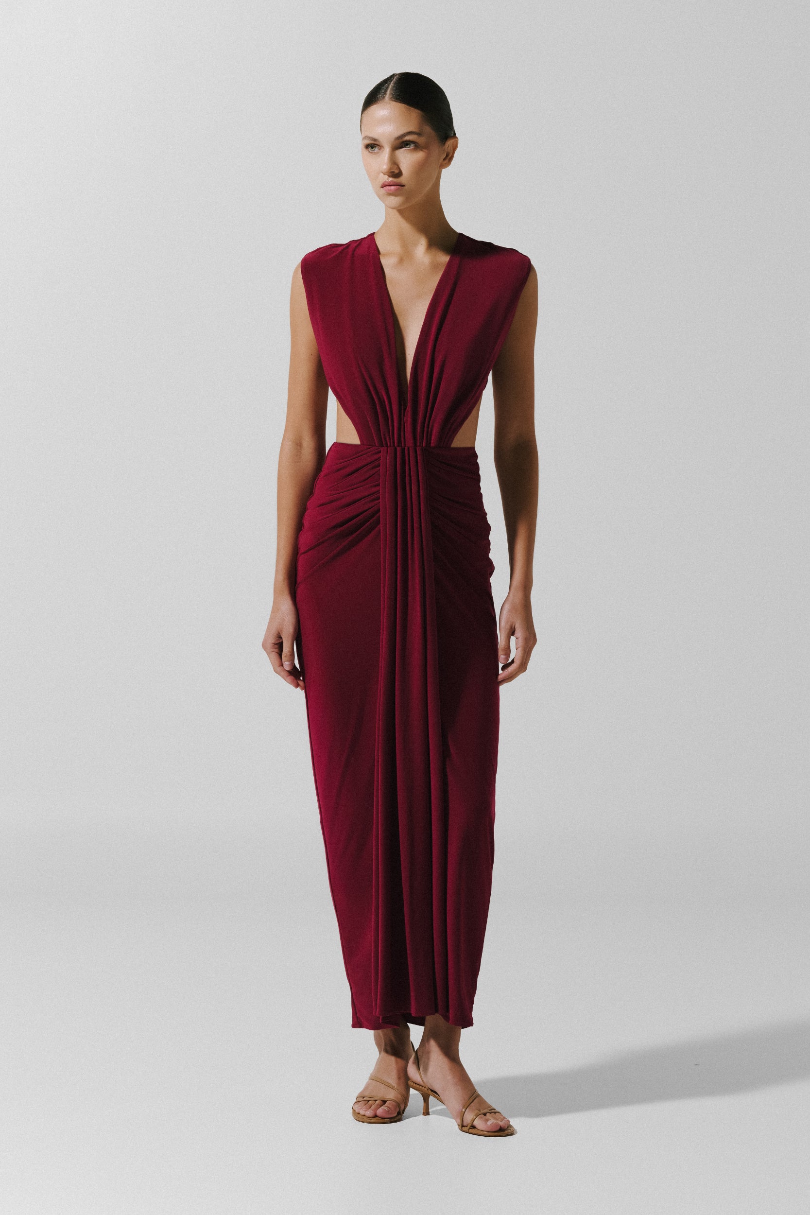 burgundy summer maxi dress Baobab Nia Maxi Dress