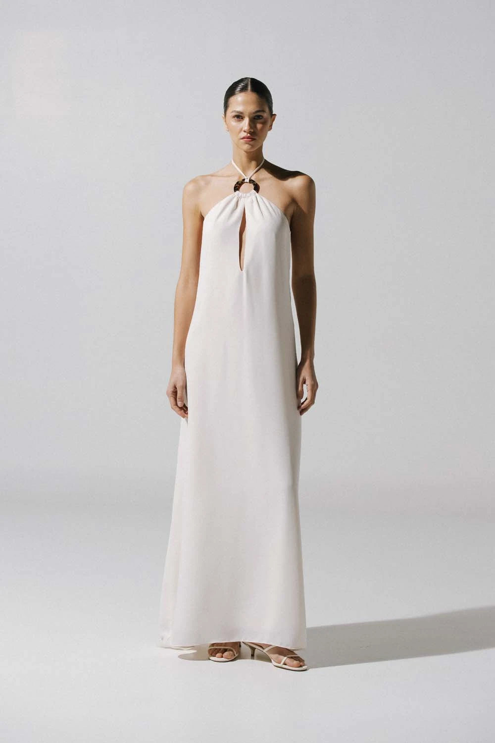 sachin and babi light blue dress White Chiffon Boho Maxi Dress