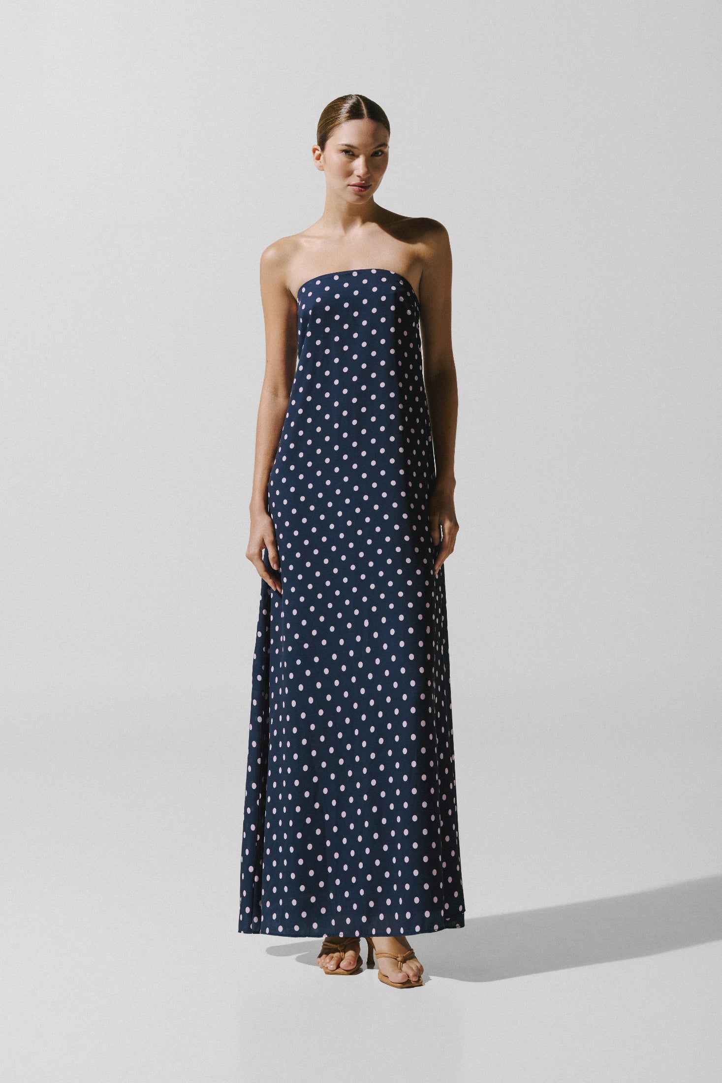 Nara Maxi Dress Blue in Chiffon