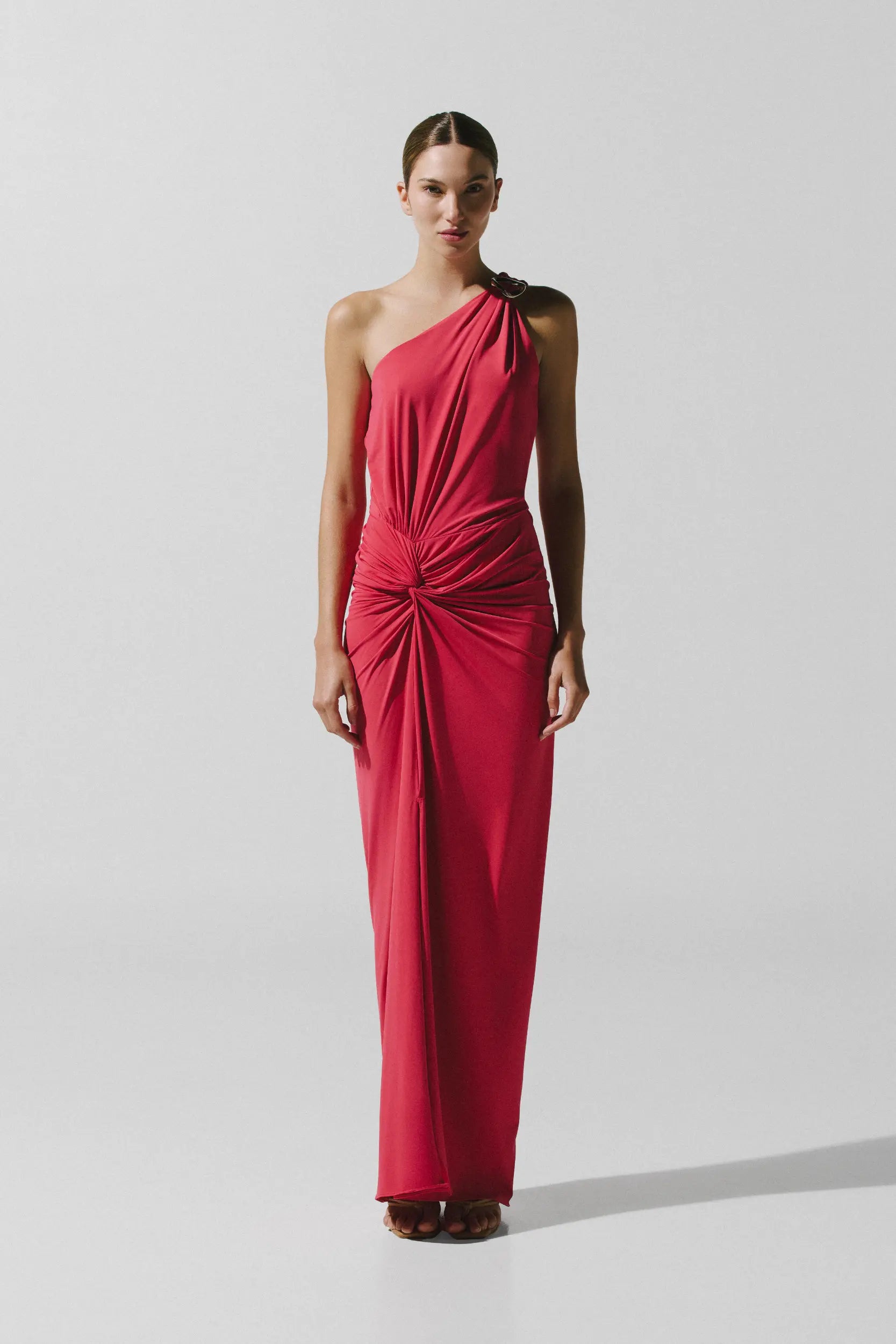 Canoa Maxi Dress Red in Jersey