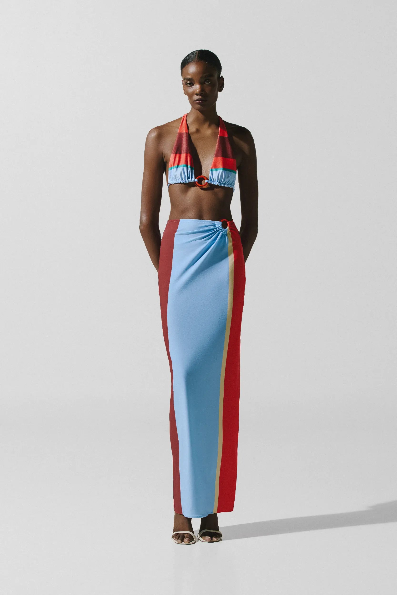 こころちゃん VOLUME LONG PANIER SKIRT 1 Zur Maxi Skirt Blue in Lycra - High Summer 26 – INTERNATIONAL BAOBAB