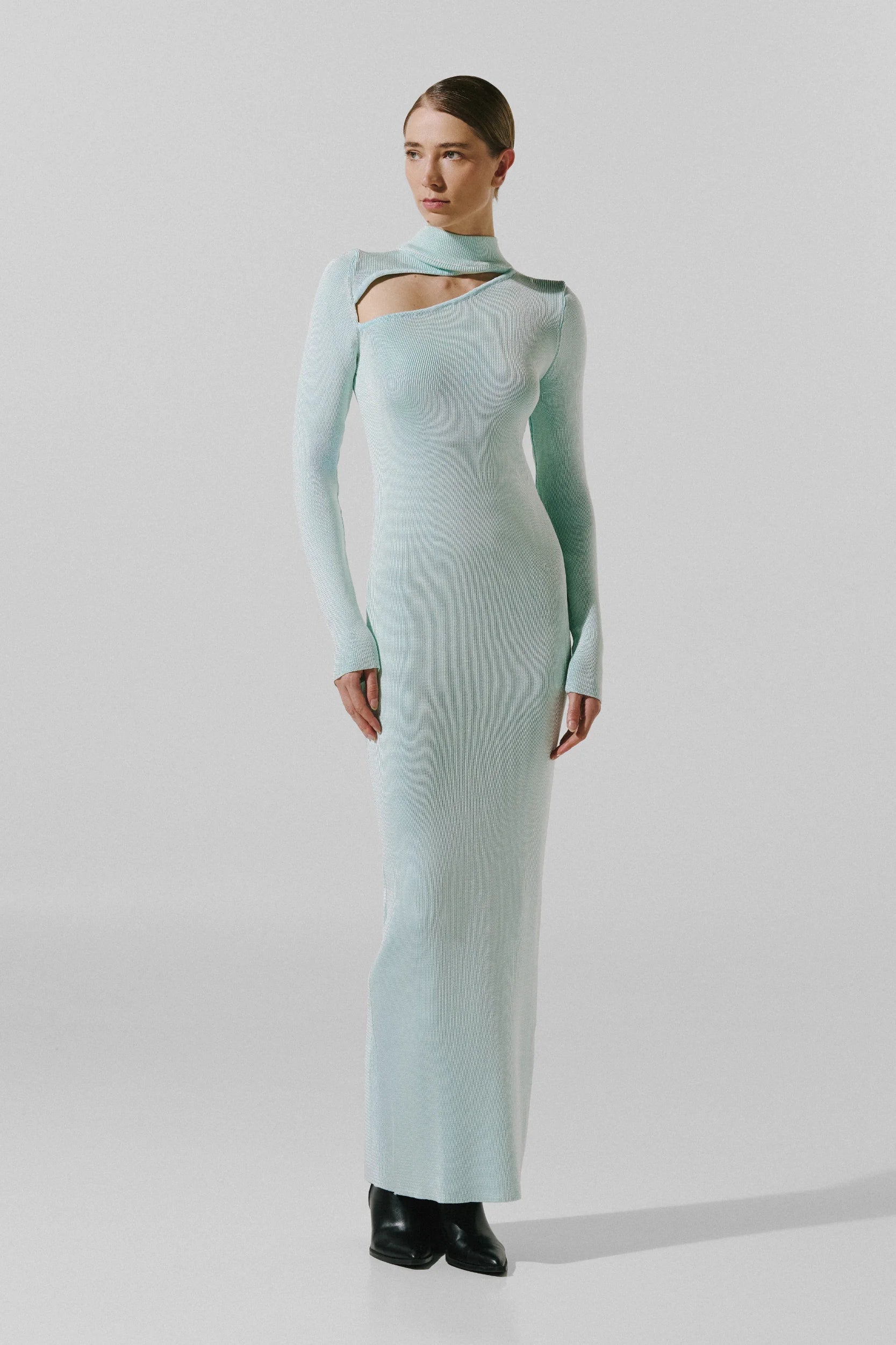 knee length dresses for ladies Elsa Midi Dress in Blue