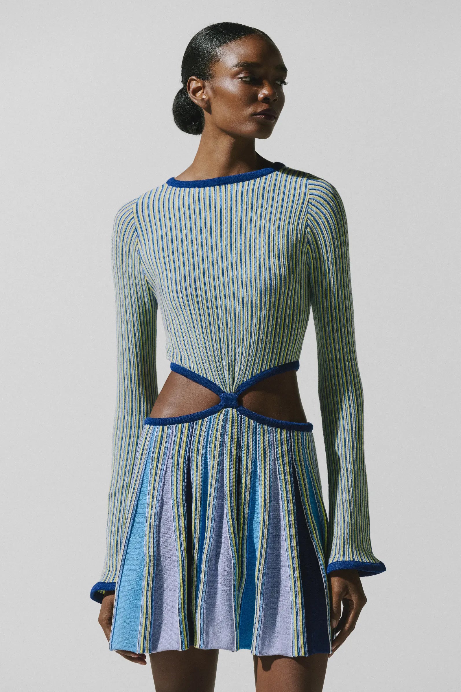 Bentley Mini Dress Blue in Knit Fabric