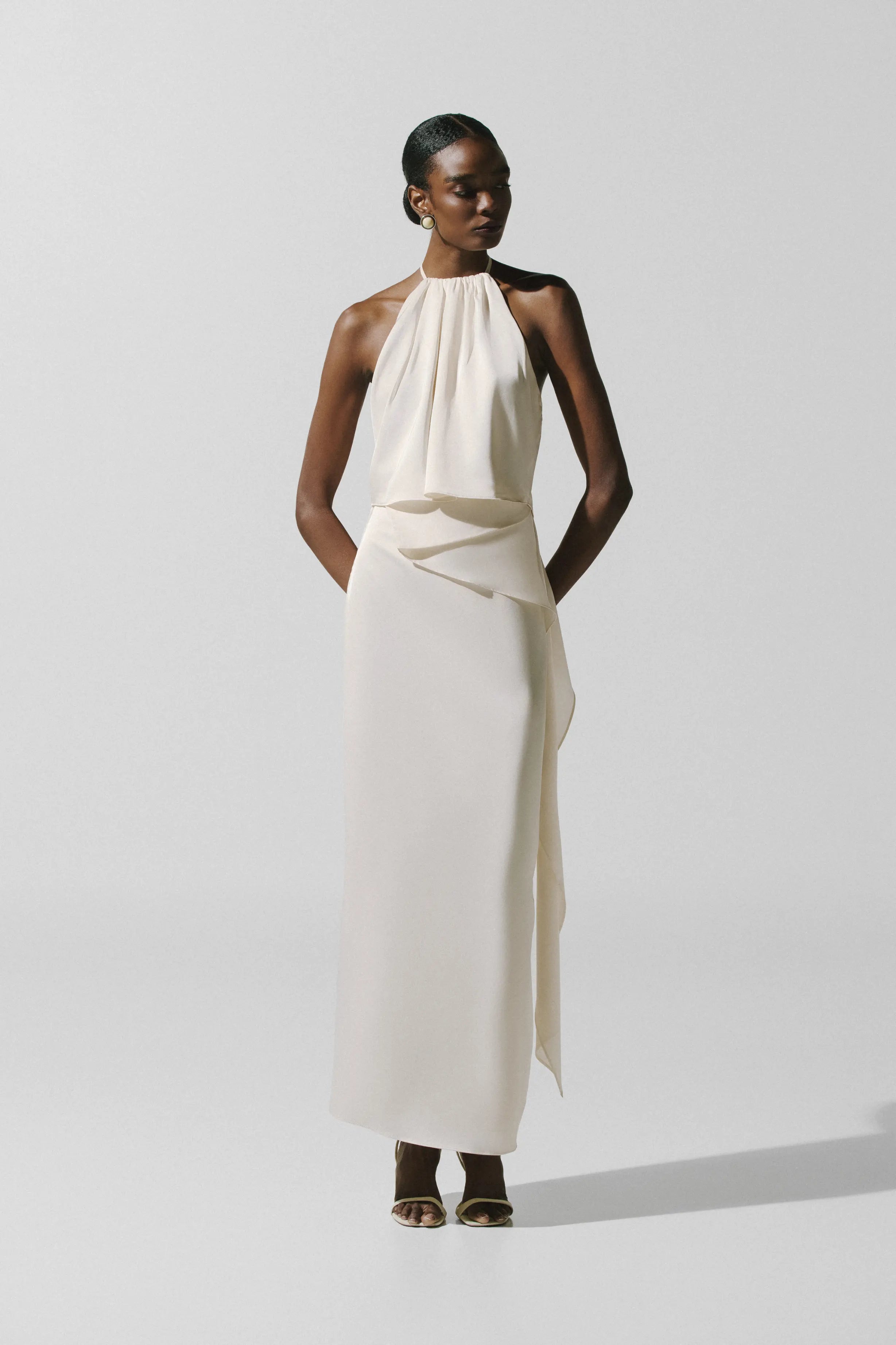 lorena maxi dress Lorena Maxi Skirt White in Satin