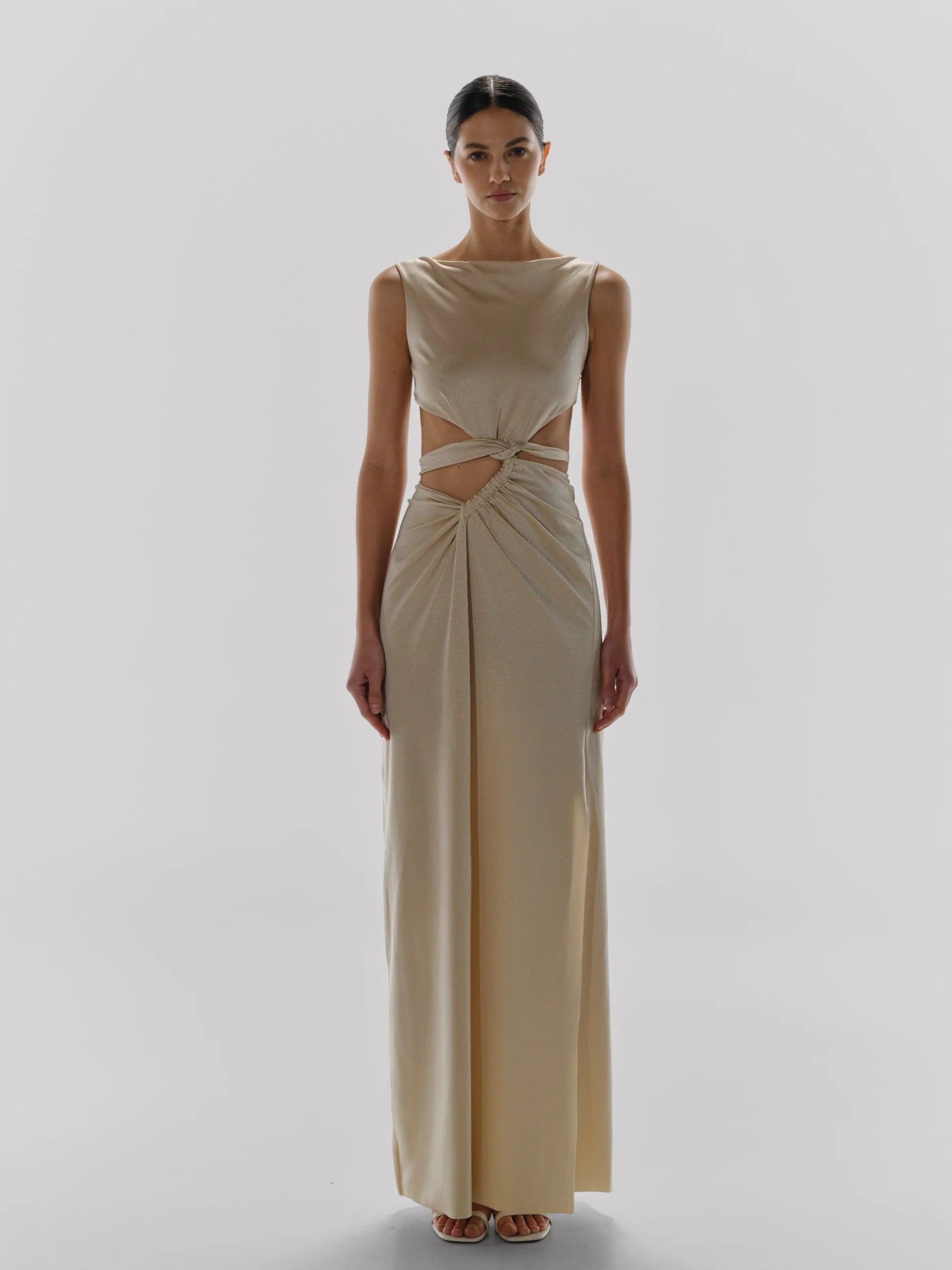 Ada Maxi Dress in Beige
