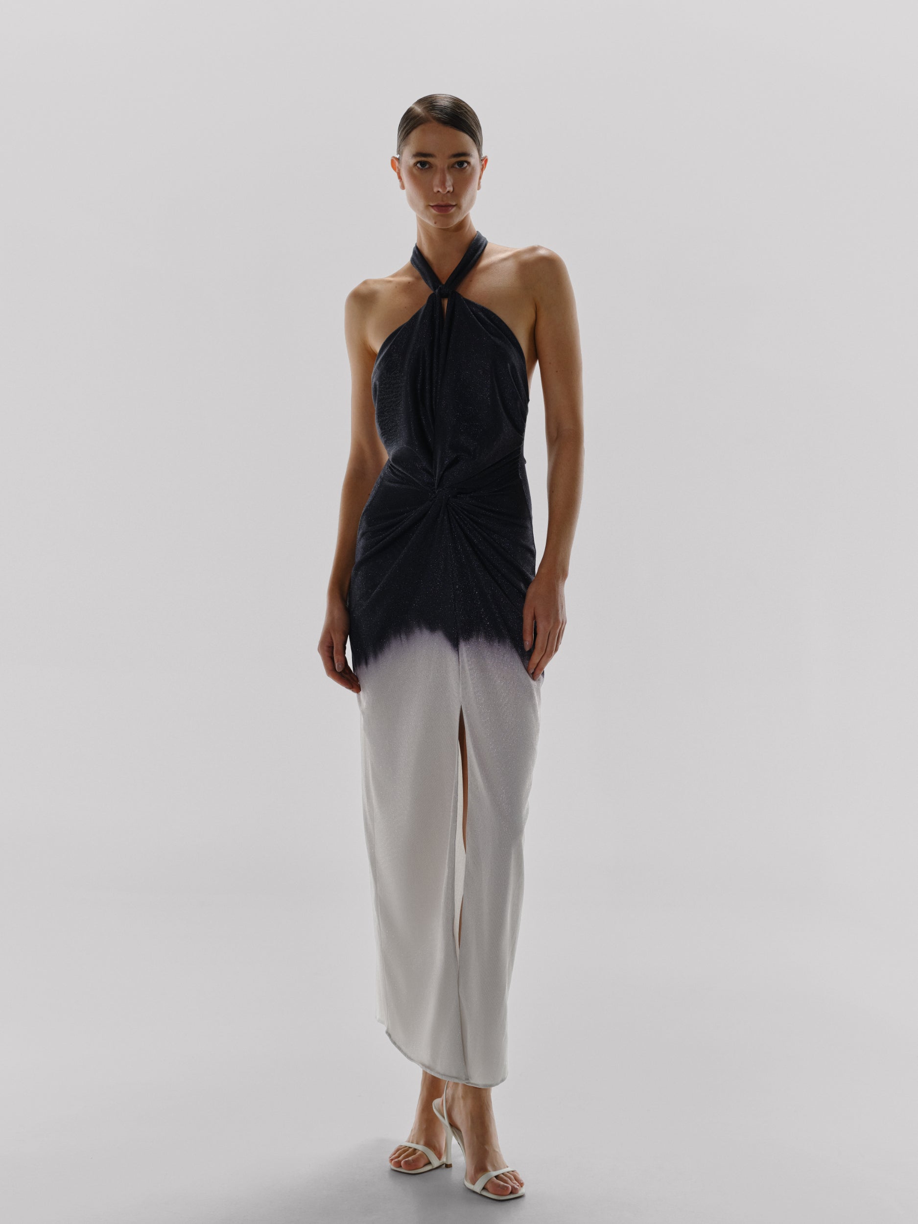 Linus Maxi Dress Black and White in Lycra - Resort 25