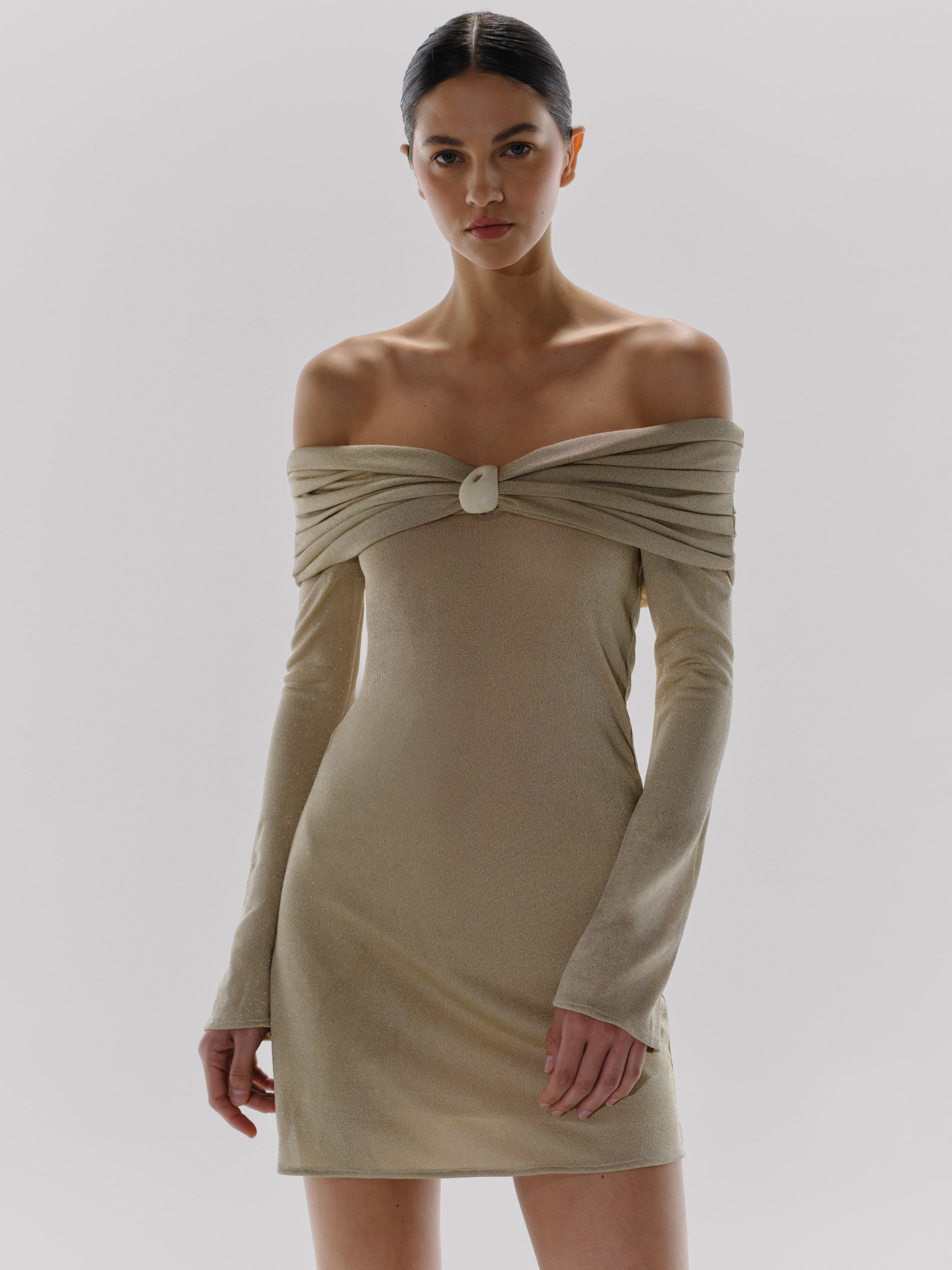 Candy Mini Dress Beige in Jersey - Resort 25 – INTERNATIONAL BAOBAB