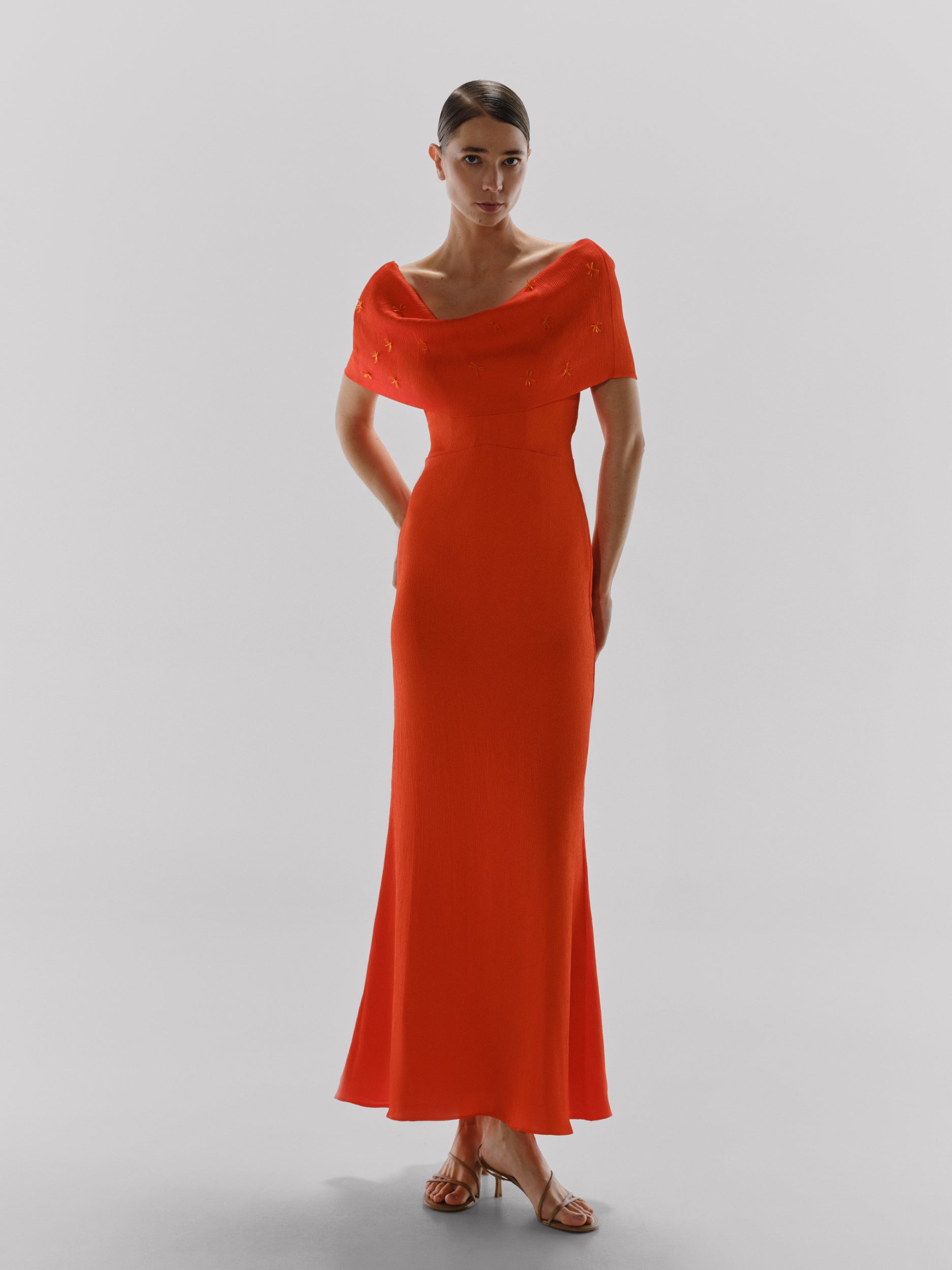 ワンピース Lona ribbon long dress ANDMARY Lona ribbon long dress black