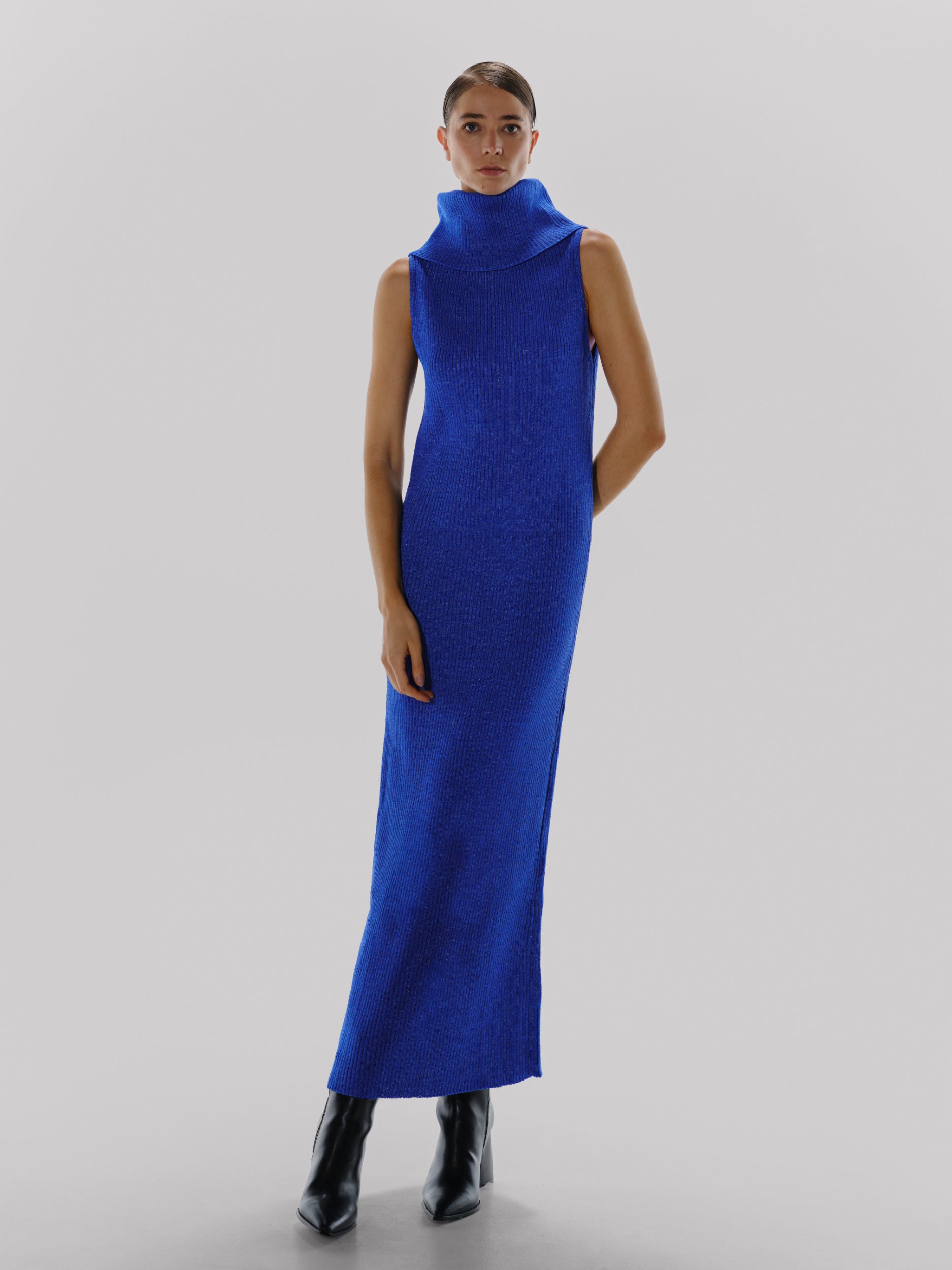 Lover Maxi Dress Blue in Knit Fabric
