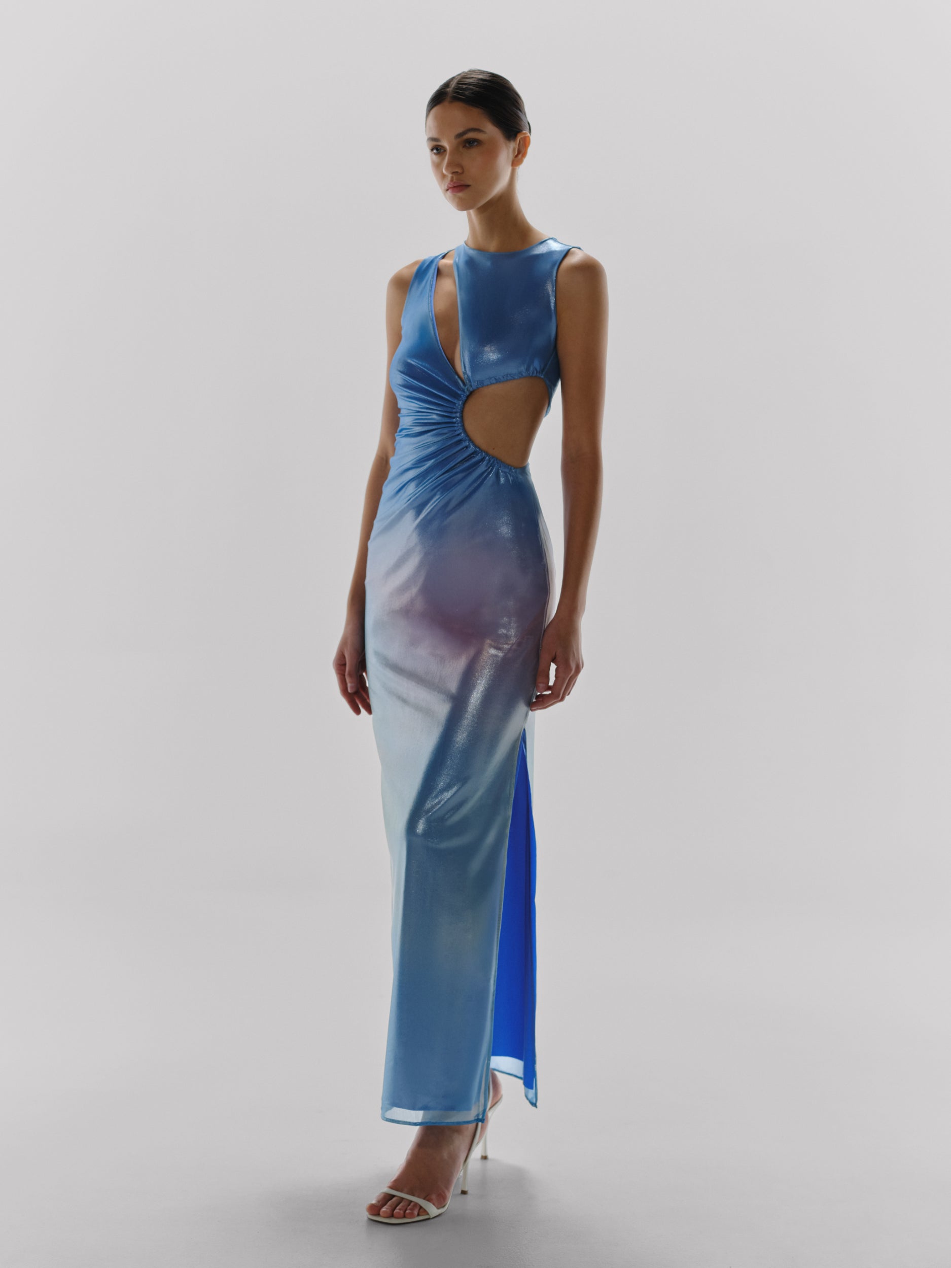 ぴ*☆様 Riviera Double Bow Dress misty blue misty blue】Riviera Double Bow Dress