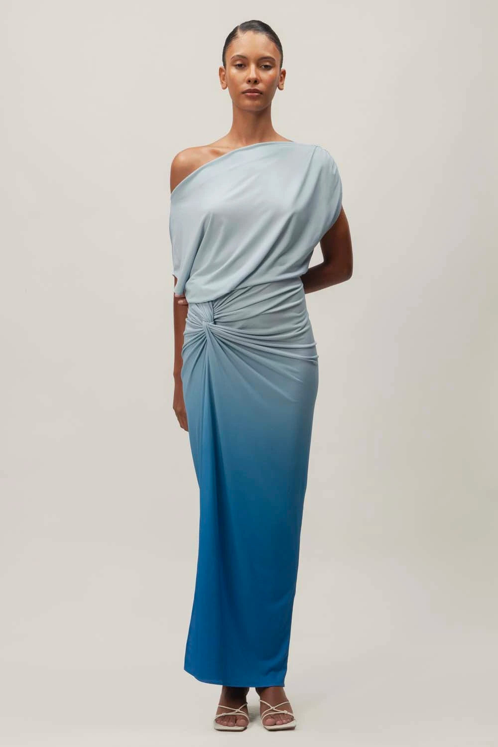 Onda Maxi Dress Blue in Jersey - Spring Summer 25