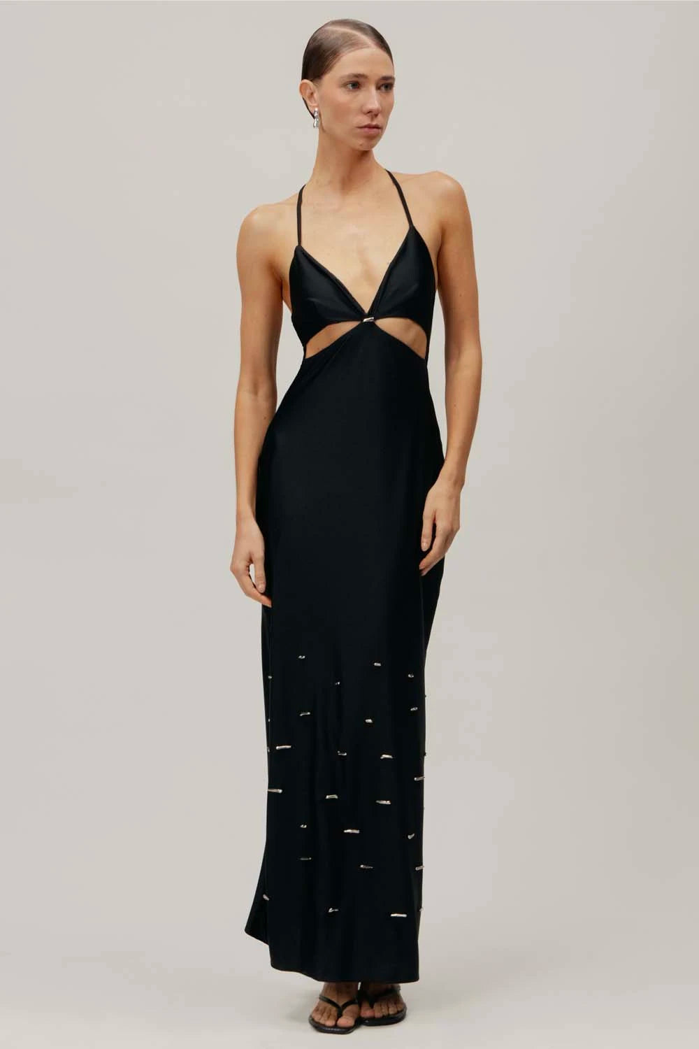 Noche Maxi Dress Black in Lycra - High Summer 24 INTERNATIONAL BAOBAB Noche Maxi Dress Black in Lycra - High Summer 24 INTERNATIONAL BAOBAB