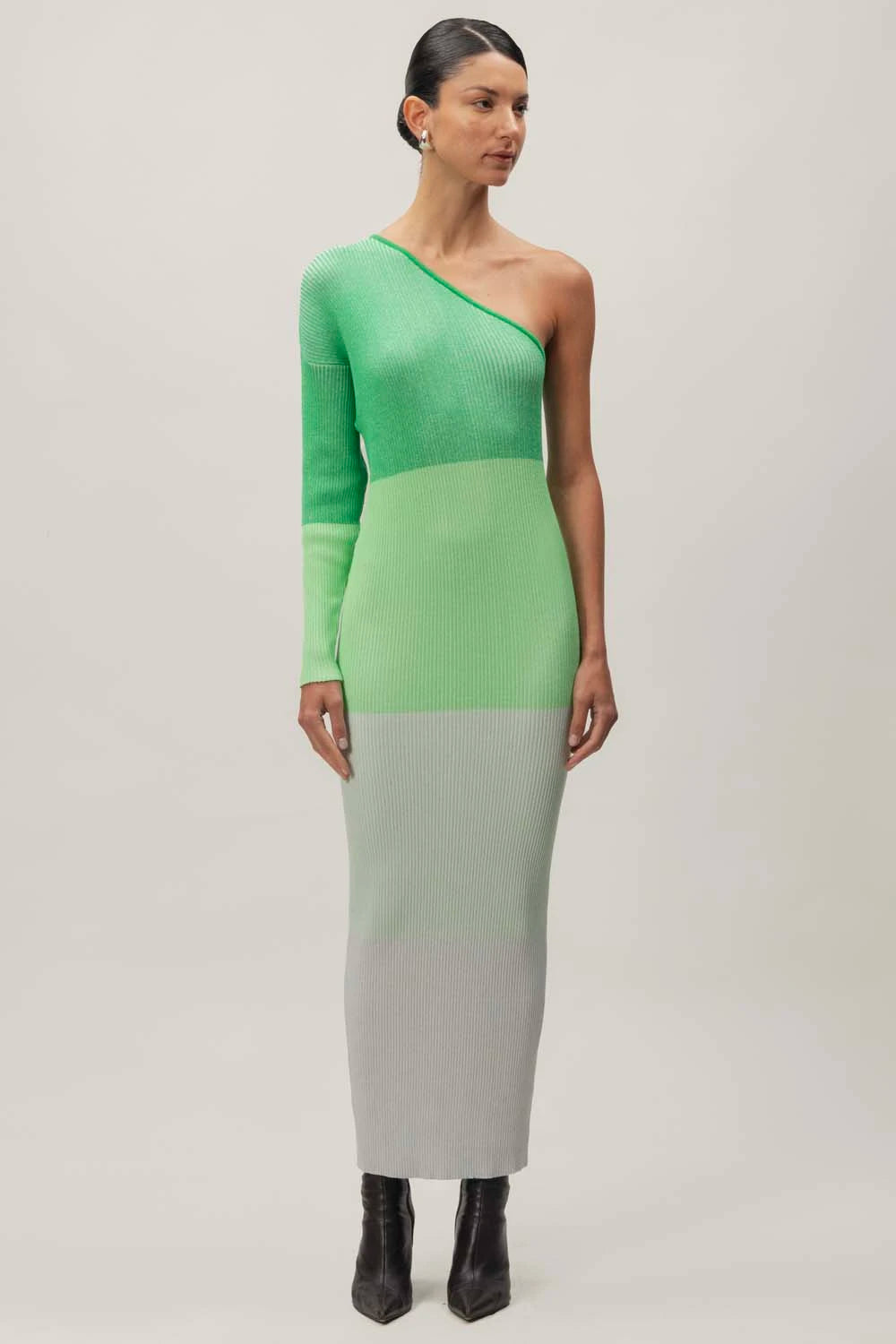 Leaves Maxi Dress Green in Knit Fabric - Fall Winter 24 INTERNATIONAL BAOBAB Leaves Maxi Dress Green in Knit Fabric - Fall Winter 24 INTERNATIONAL BAOBAB