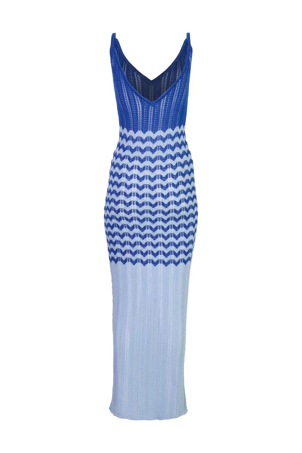 Capri Maxi Dress Blue in Knit Fabric - Spring Summer 25 INTERNATIONAL BAOBAB Capri Maxi Dress Blue in Knit Fabric - Spring Summer 25 INTERNATIONAL BAOBAB