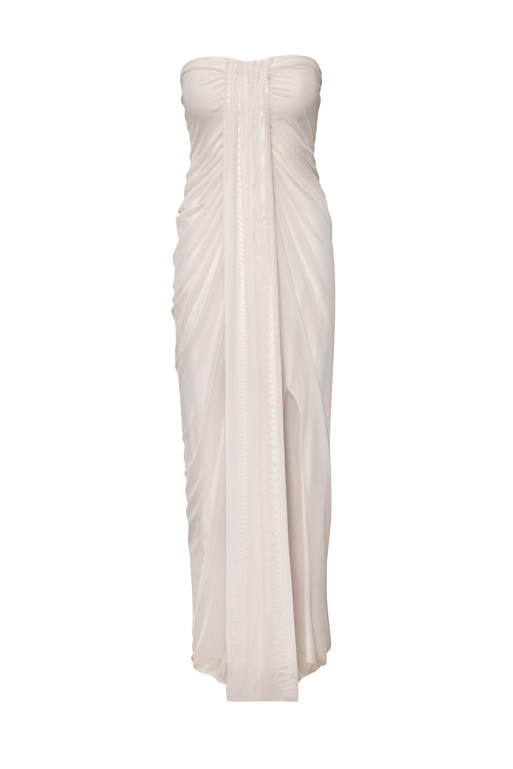 Lena Maxi Dress White in Mesh Fabric - Resort 26 INTERNATIONAL BAOBAB Lena Maxi Dress White in Mesh Fabric - Resort 26 INTERNATIONAL BAOBAB