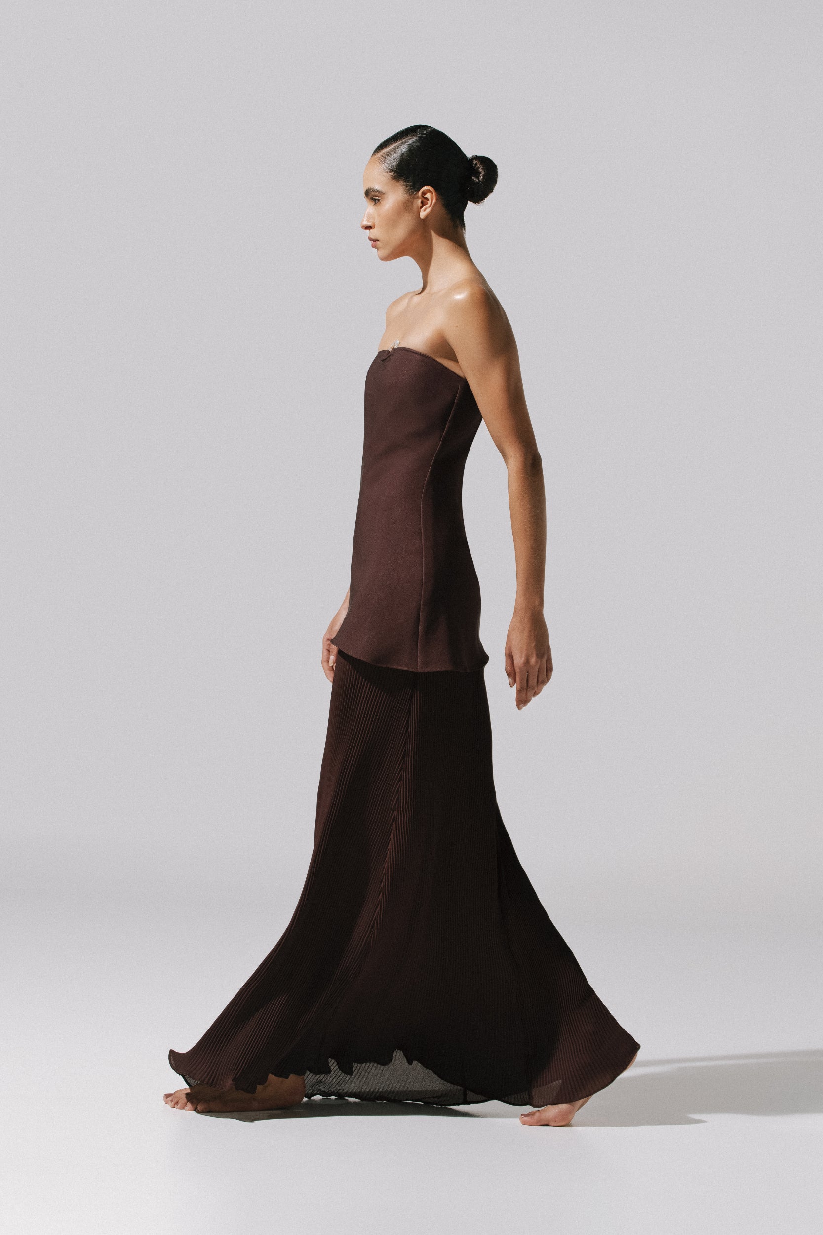 gaia maxi dress in ivory silk chiffon Gaia Maxi Dress