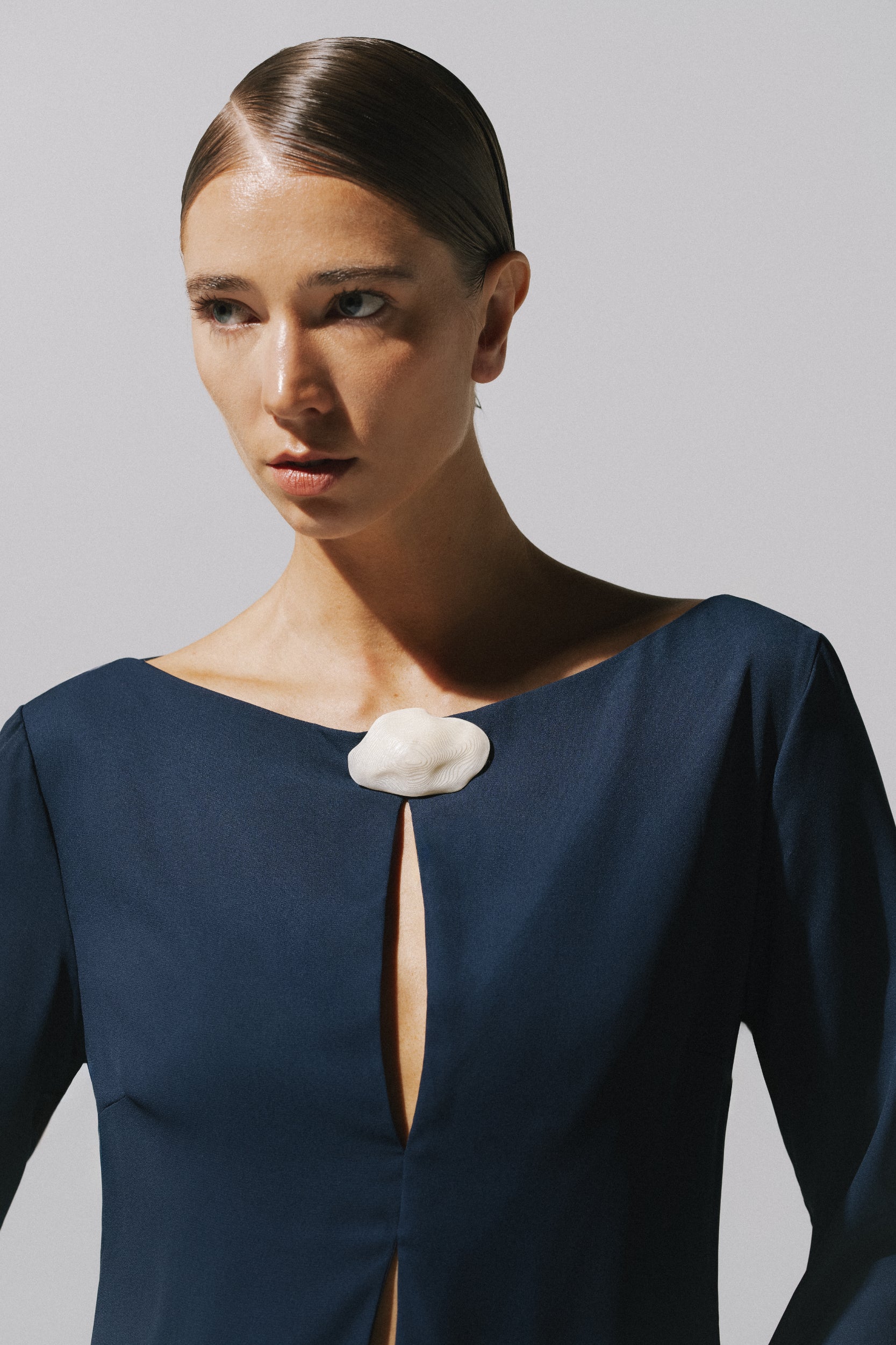 Pietro Mini Dress Blue in Satin - Spring Summer 26 INTERNATIONAL BAOBAB Pietro Mini Dress Blue in Satin - Spring Summer 26 INTERNATIONAL BAOBAB
