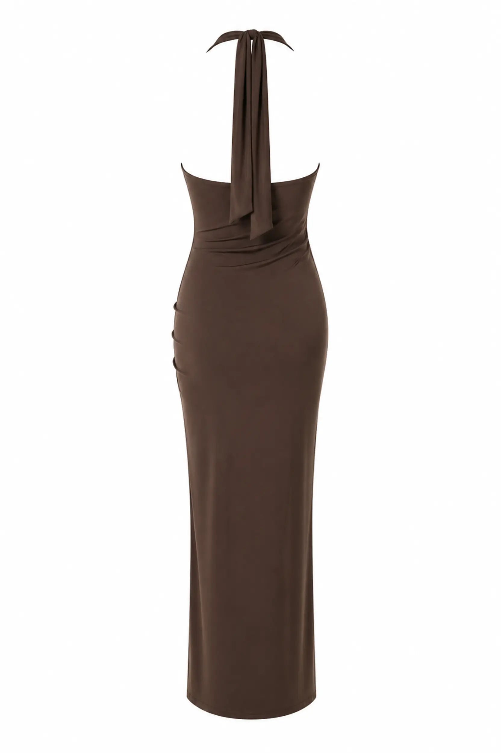 brown open back maxi dress Fortunate One