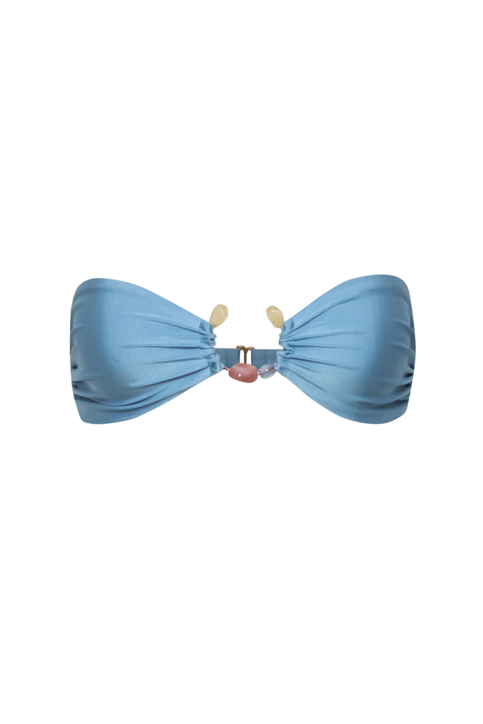 Nala Bikini Top Blue in Lycra - Spring Summer 26 – INTERNATIONAL