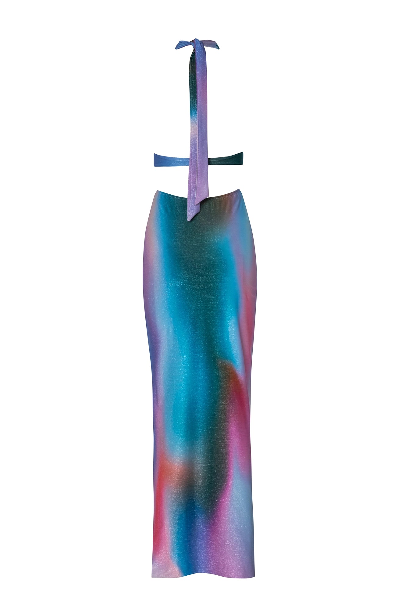 【ほぼ未使用】bibiy ODETTE CAPE Odette Maxi Dress Blue in Lycra - High Summer 24
