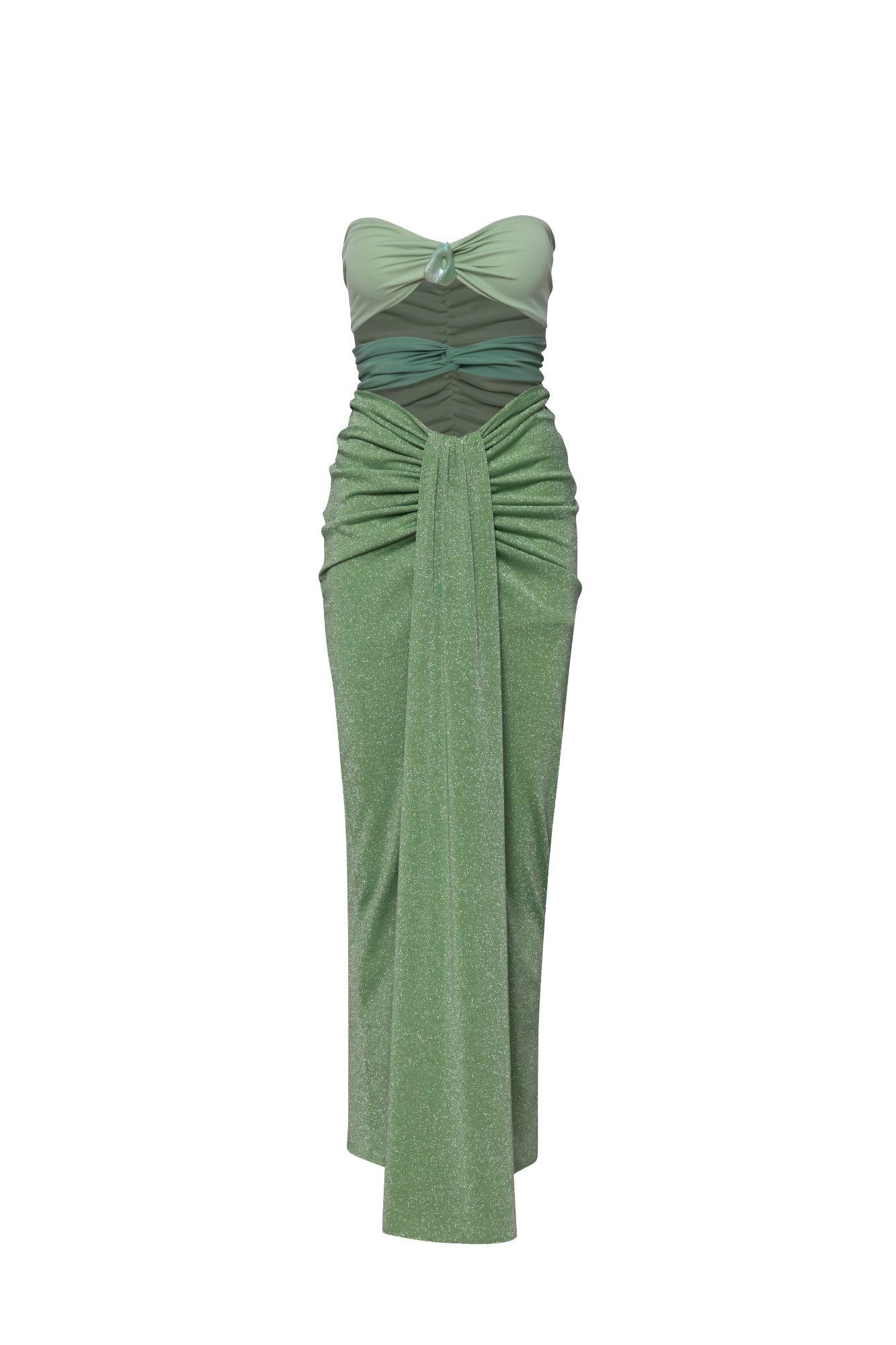 Giselle Maxi Dress Green in Lycra INTERNATIONAL BAOBAB Giselle Maxi Dress Green in Lycra INTERNATIONAL BAOBAB