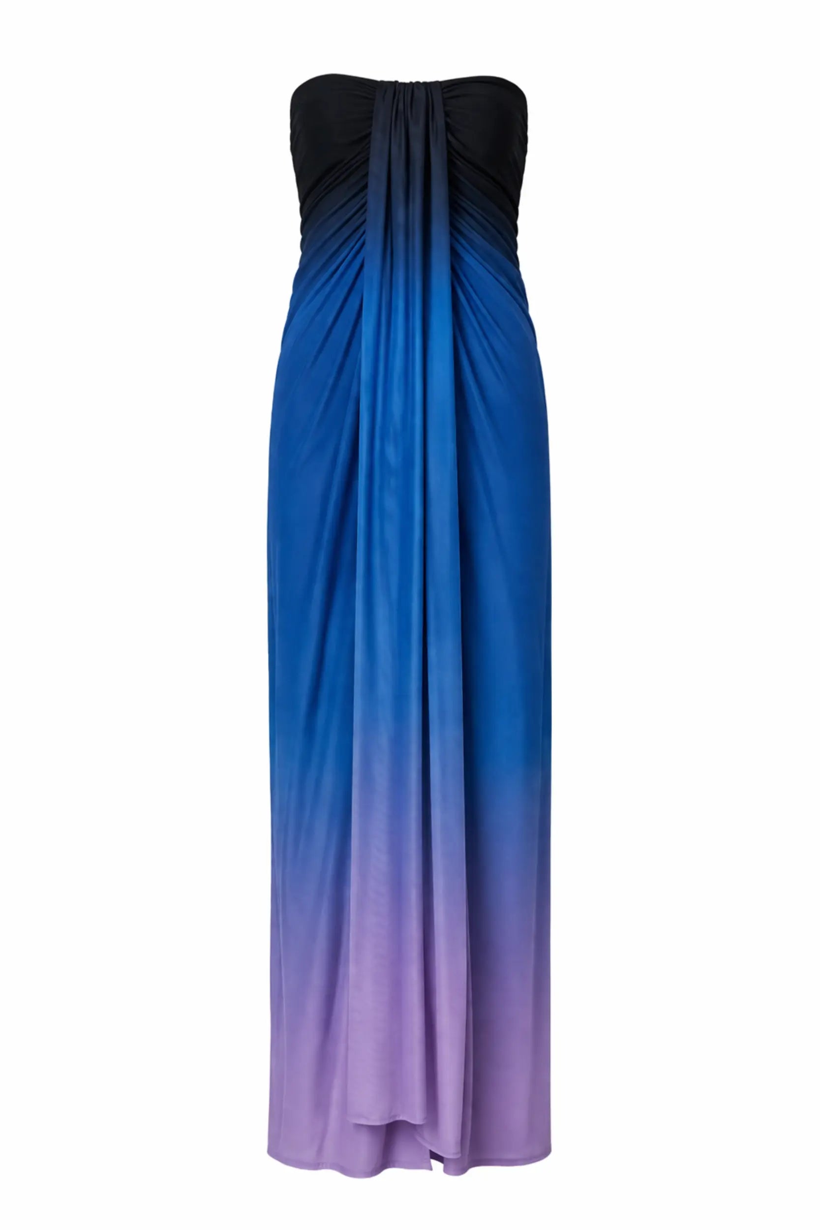 Lena Maxi Dress Blue in Mesh Fabric - High Summer 26  INTERNATIONAL BAOBAB