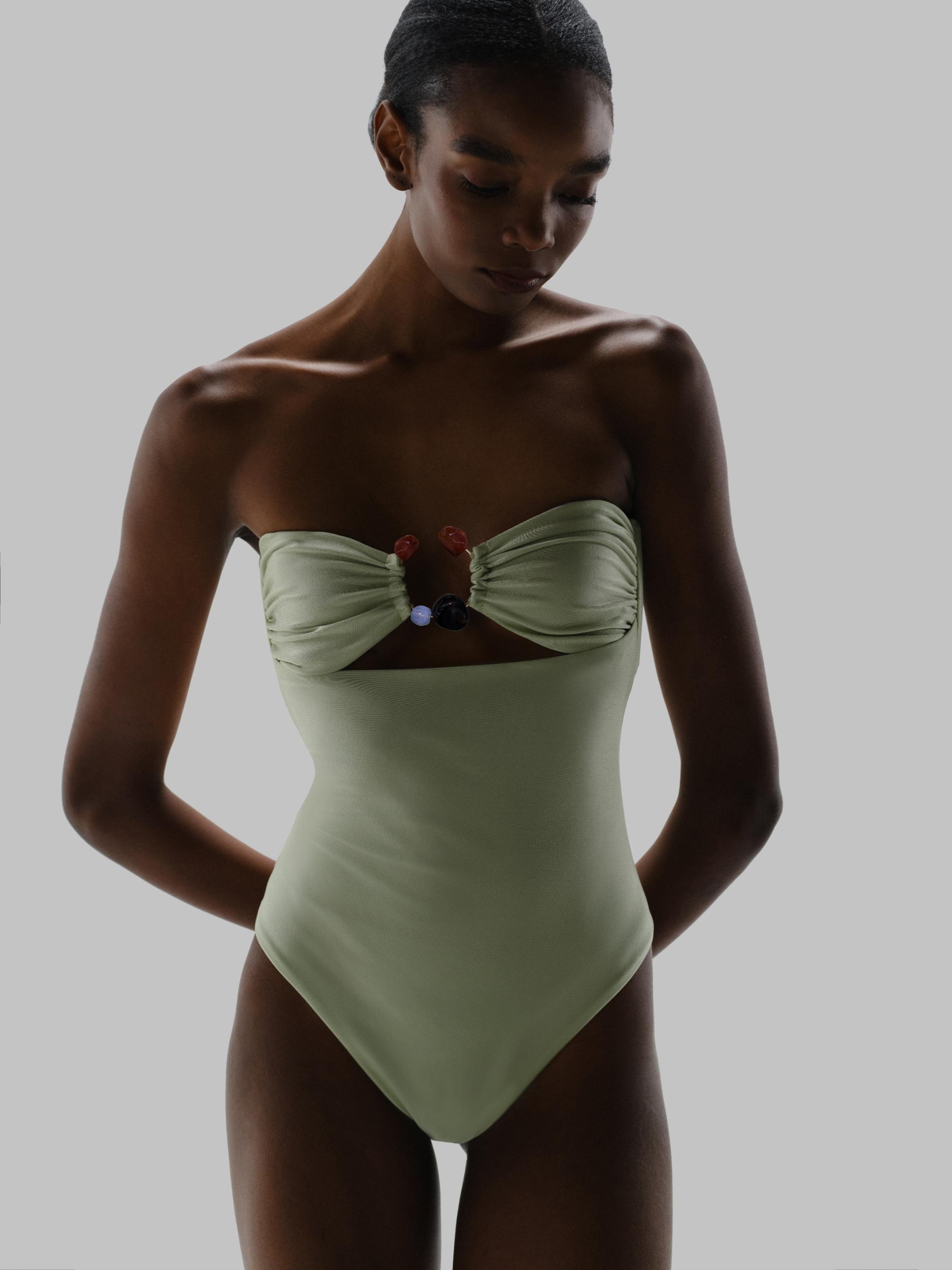 Tika One Piece Green in Lycra - Spring Summer 26 – INTERNATIONAL