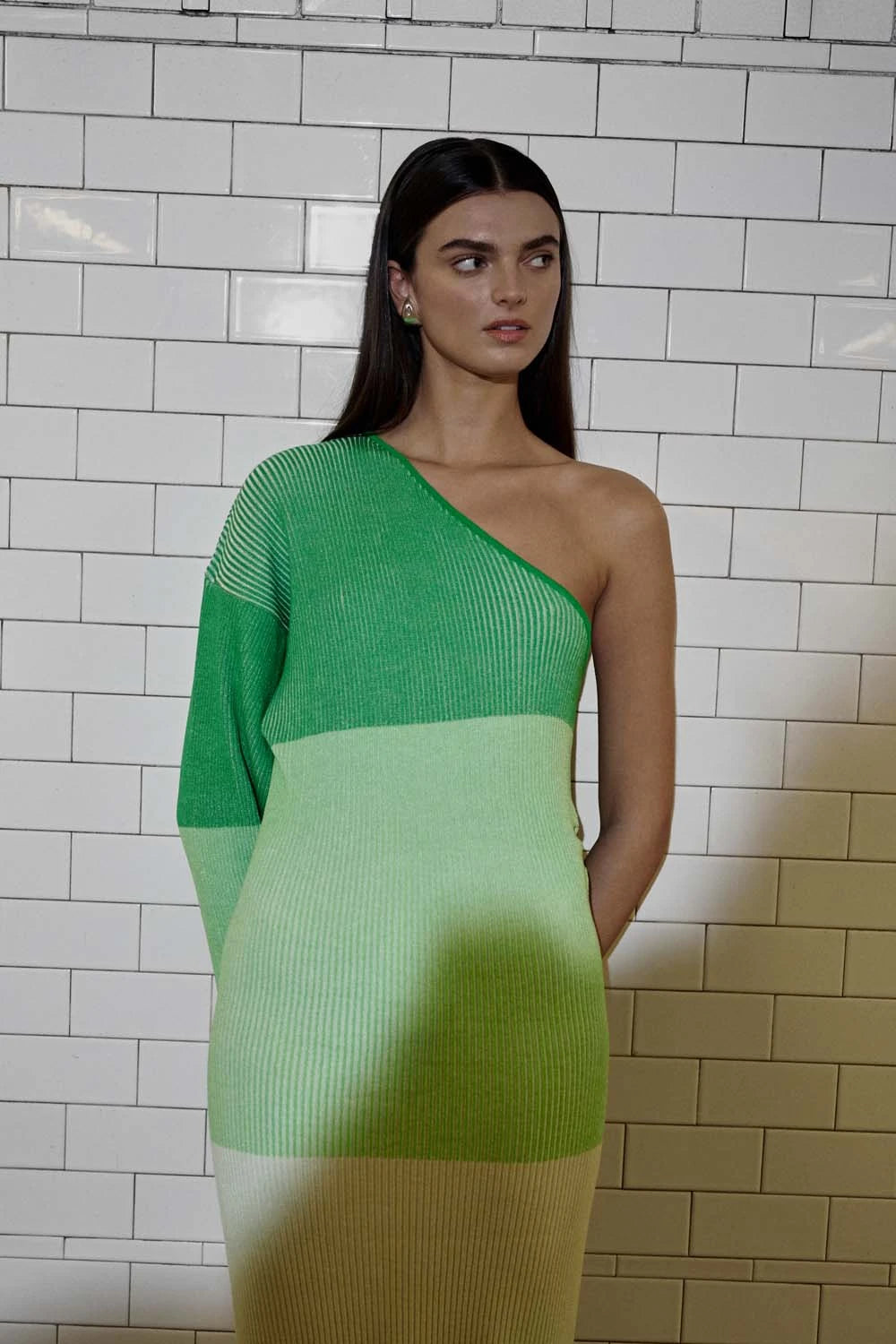 Leaves Maxi Dress in Green - Fall Winter 24 XL / pistachio-cream Leaves Maxi Dress in Green - Fall Winter 24 XL / pistachio-cream