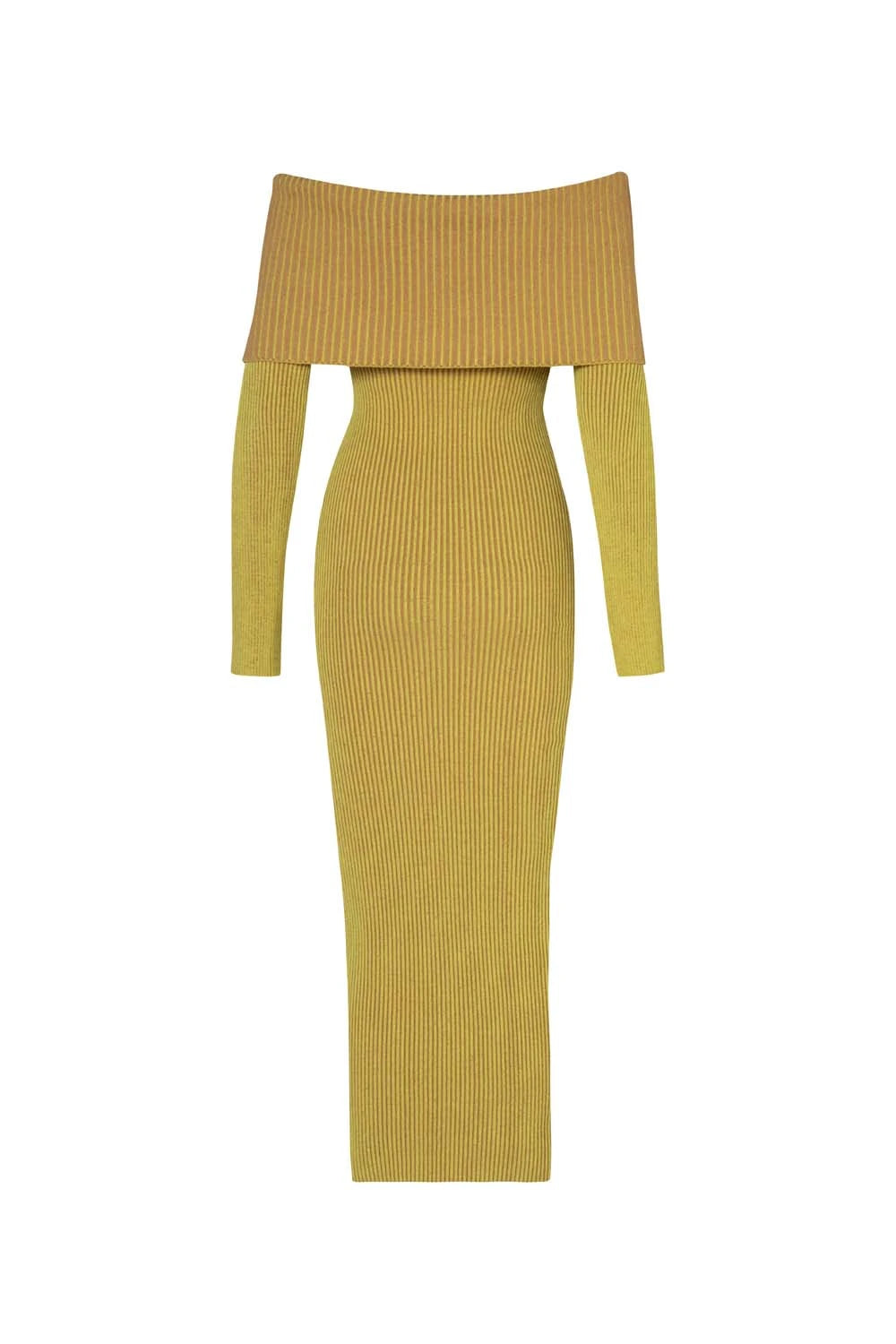 Kento Maxi Dress Yellow in Knit Fabric - Fall Winter 24 INTERNATIONAL BAOBAB Kento Maxi Dress Yellow in Knit Fabric - Fall Winter 24 INTERNATIONAL BAOBAB