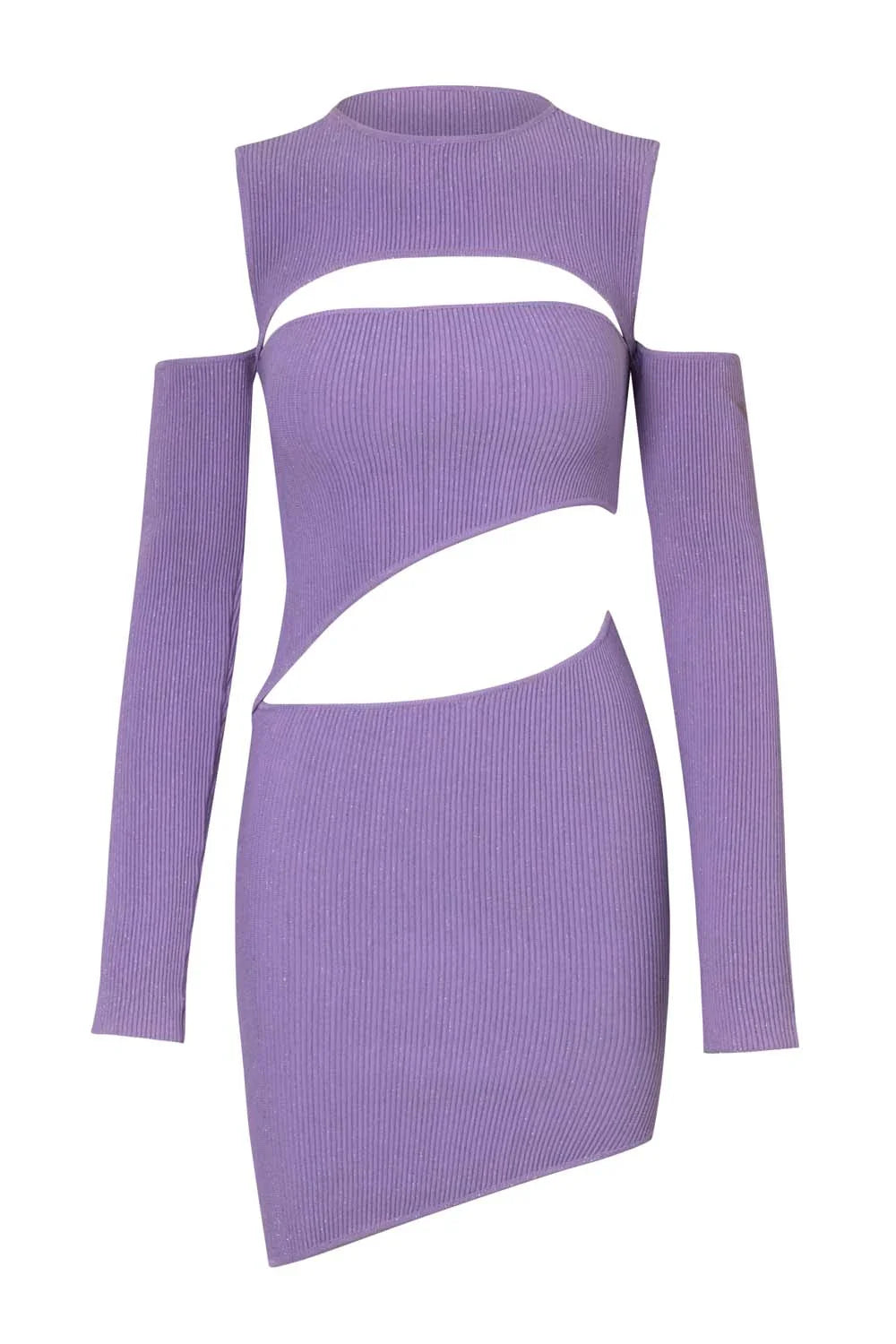 violetta mini dress purple Purple Sequin Short Dress with Open Back, Tie Detail & Puff Sleeves, Short Sleeve Violetta Dress by EASY CLOTHES Size L