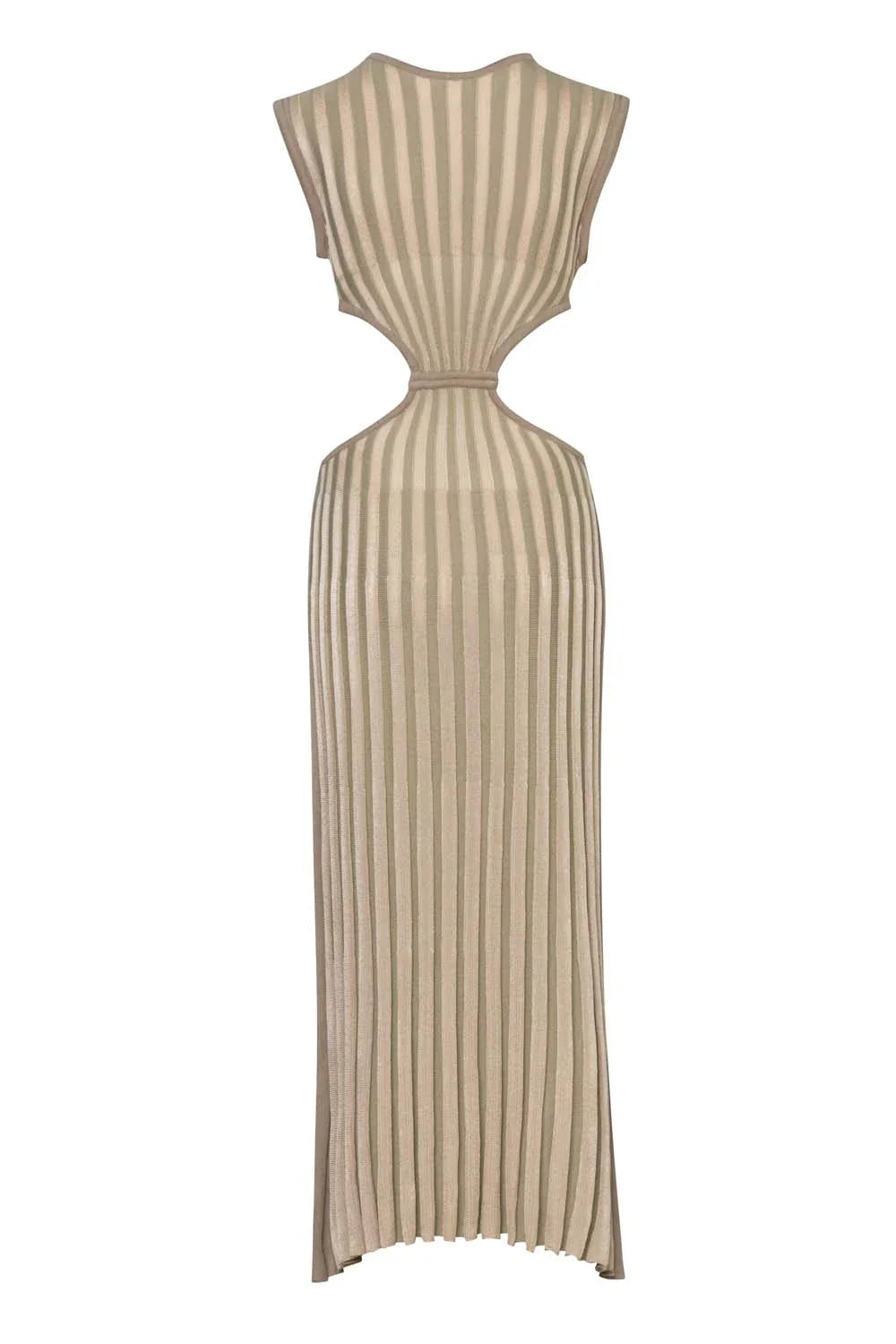 Blade Maxi Dress Beige in Knit Fabric
