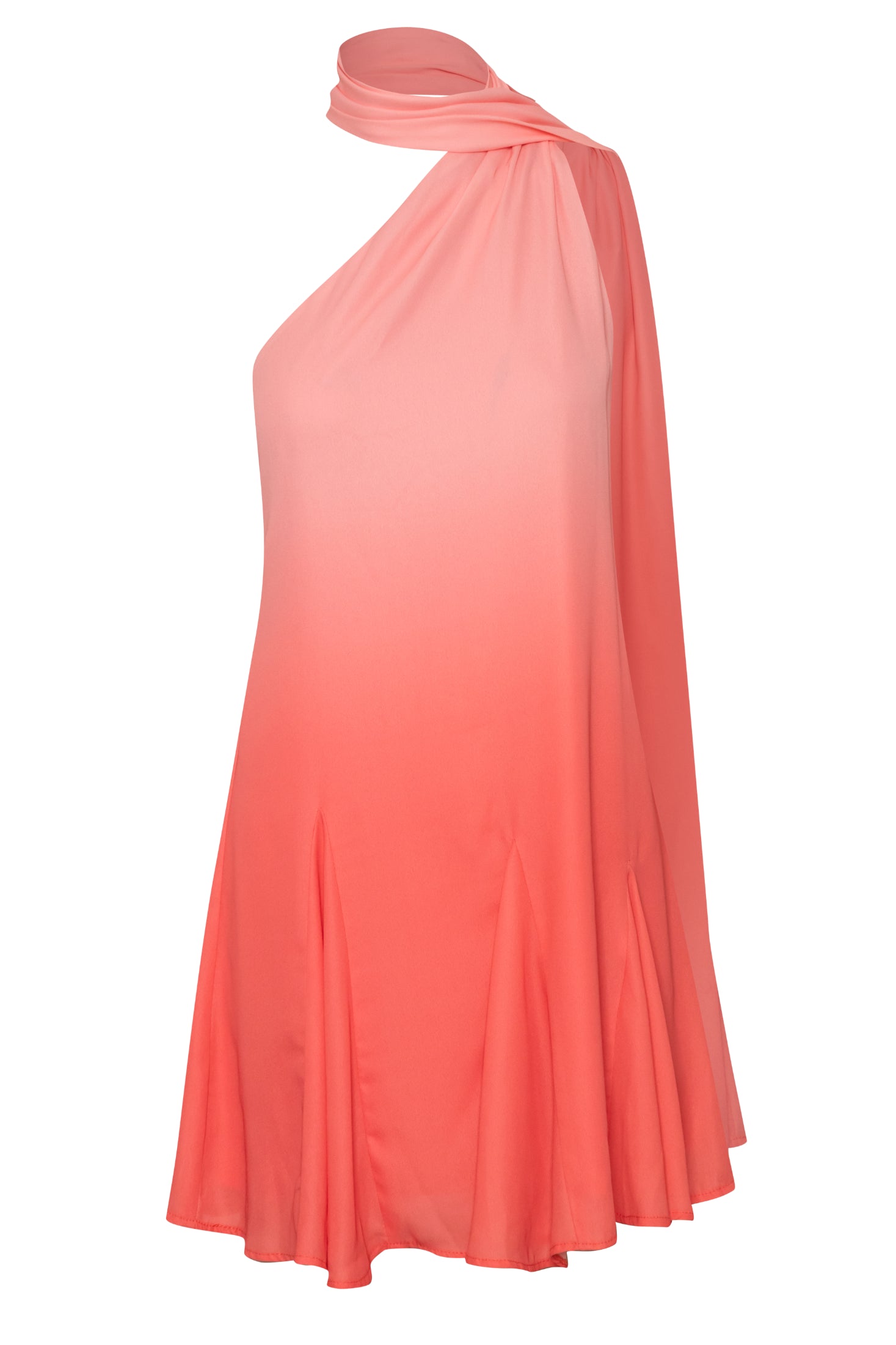 strapless open back dress Ari Mini Dress Pink in Chiffon