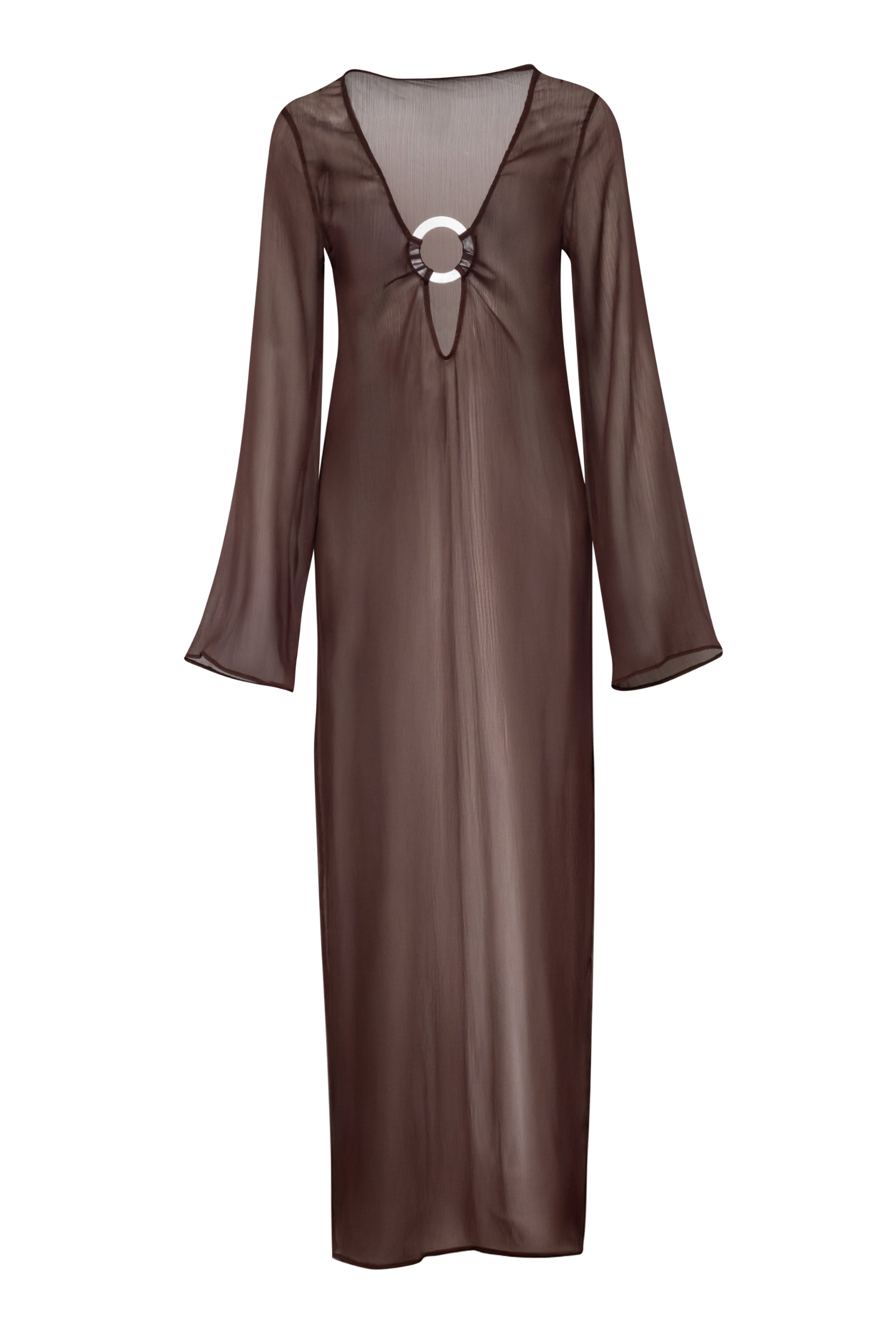 Moon Maxi Cover Up Brown in Chiffon