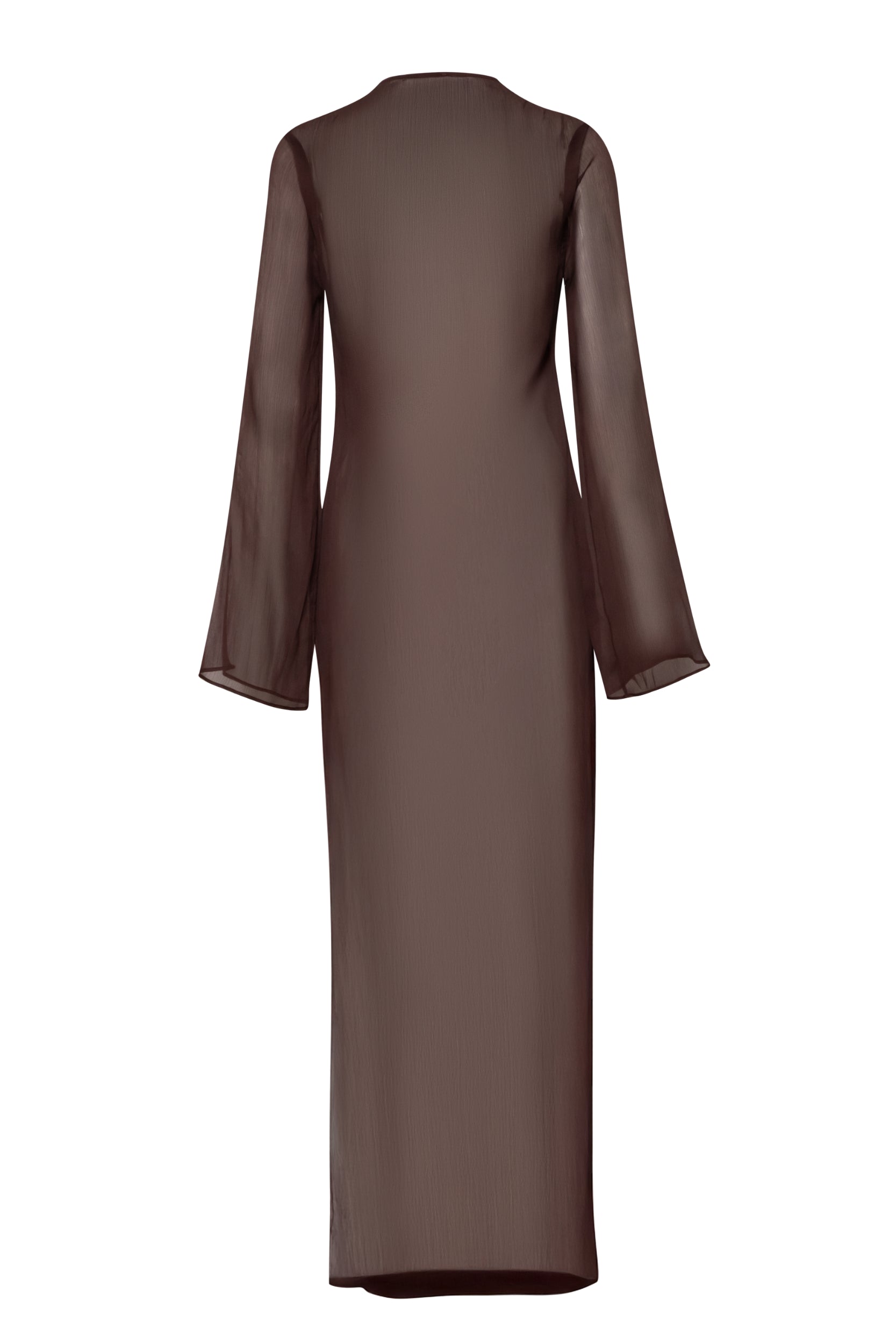 long sleeve maxi dress cover up Double Cutout V-Neck Hollow Knit High Slit Long Sleeve Beach Cover Up Maxi Dress