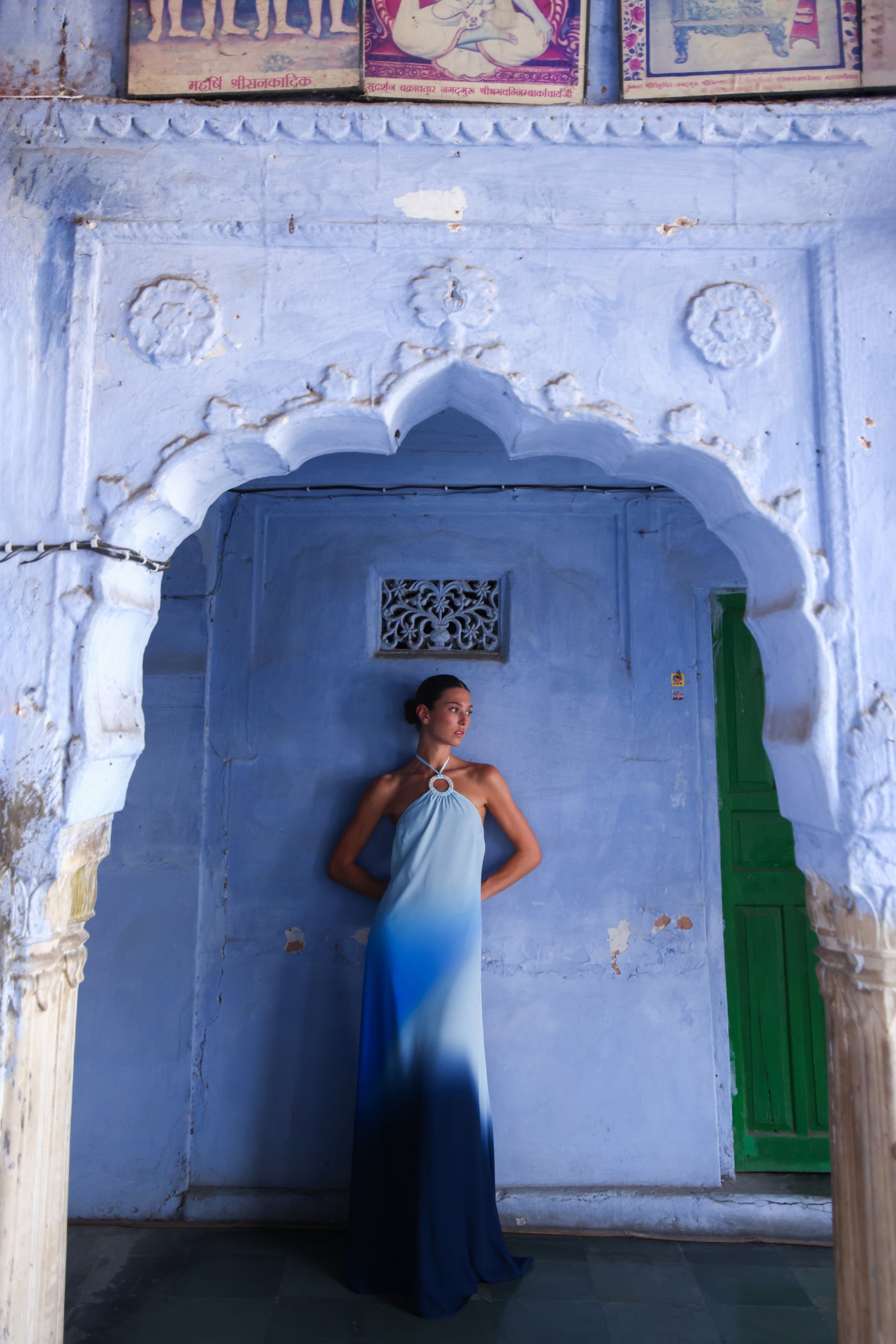 Coco Maxi Dress Blue in Chiffon - Resort 26 INTERNATIONAL BAOBAB Coco Maxi Dress Blue in Chiffon - Resort 26 INTERNATIONAL BAOBAB