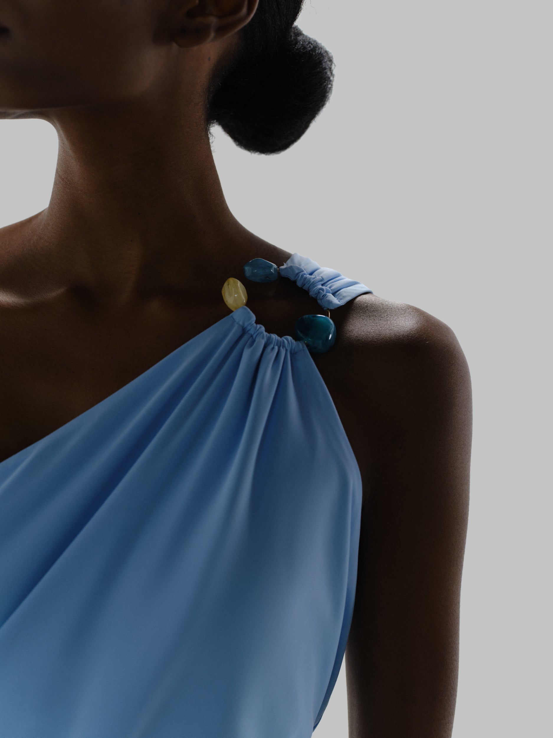 Canoa Maxi Dress Blue in Jersey - Spring Summer 26 INTERNATIONAL BAOBAB Canoa Maxi Dress Blue in Jersey - Spring Summer 26 INTERNATIONAL BAOBAB