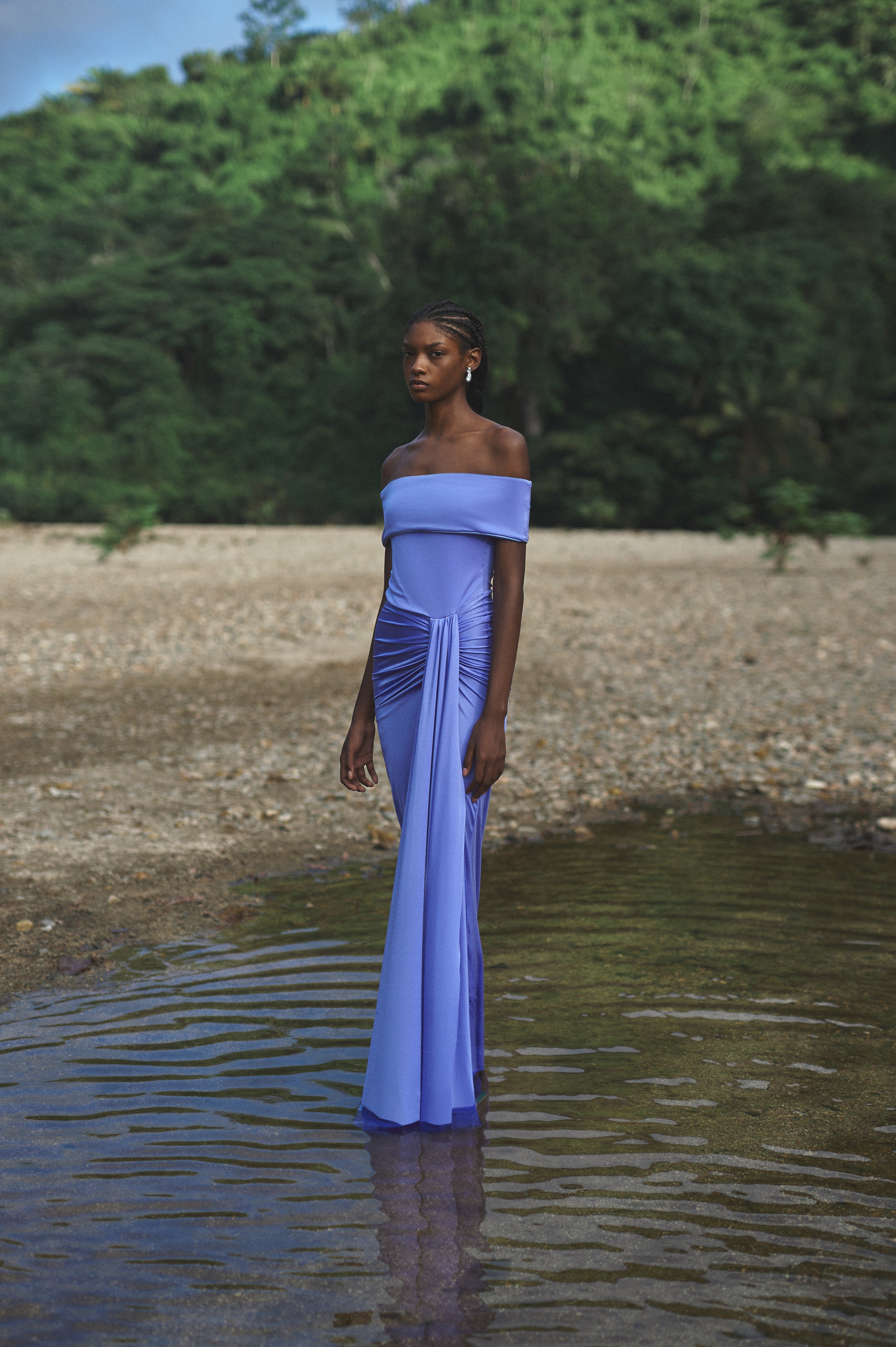 【新品】La Seine Dress RenŽ Maxi Dress Purple in Lycra - High Summer 24